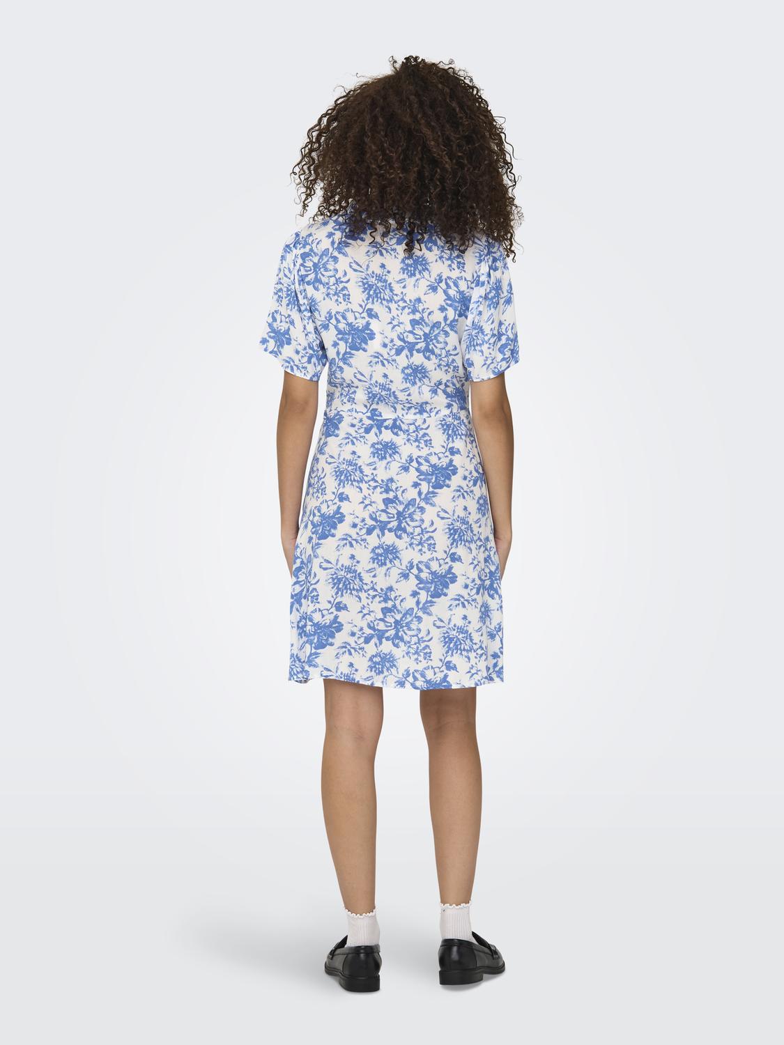 Evida ss short dress BIG BLUE FLOWER