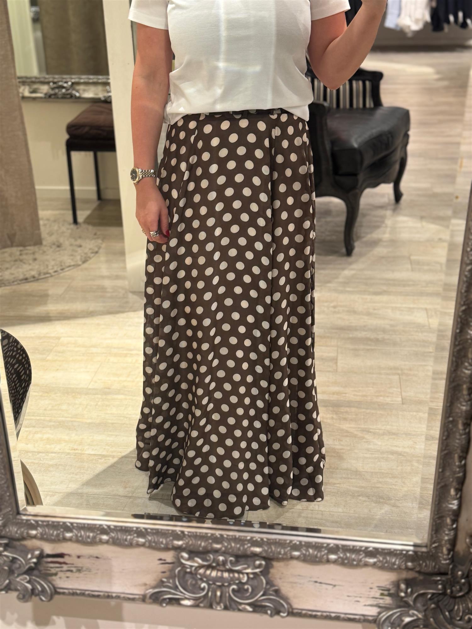 Striped Organza Skirt Dots