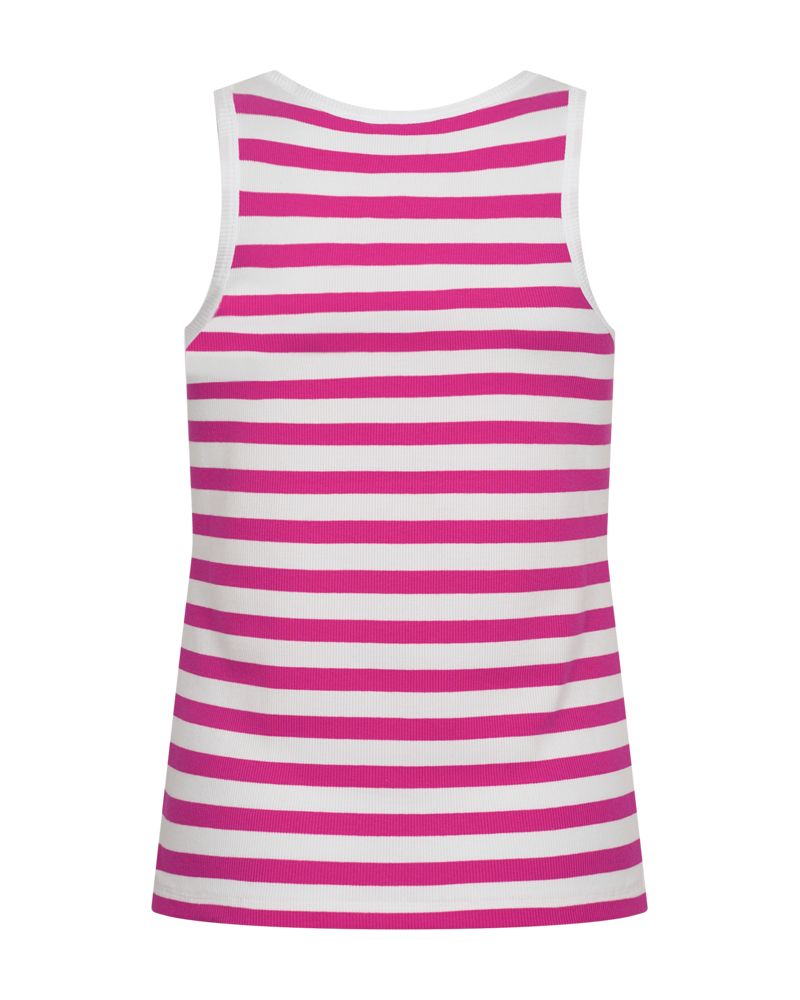 Fqeffy-Top Brilliant White w Fuchsia Purple