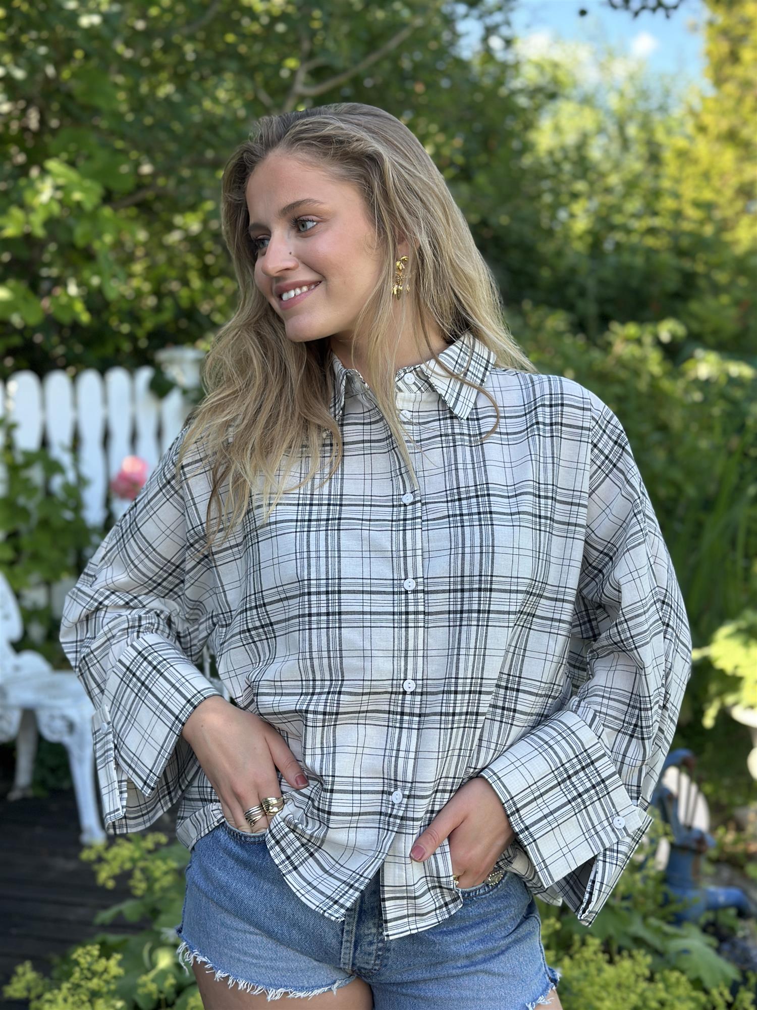 Atari Shirt White Check