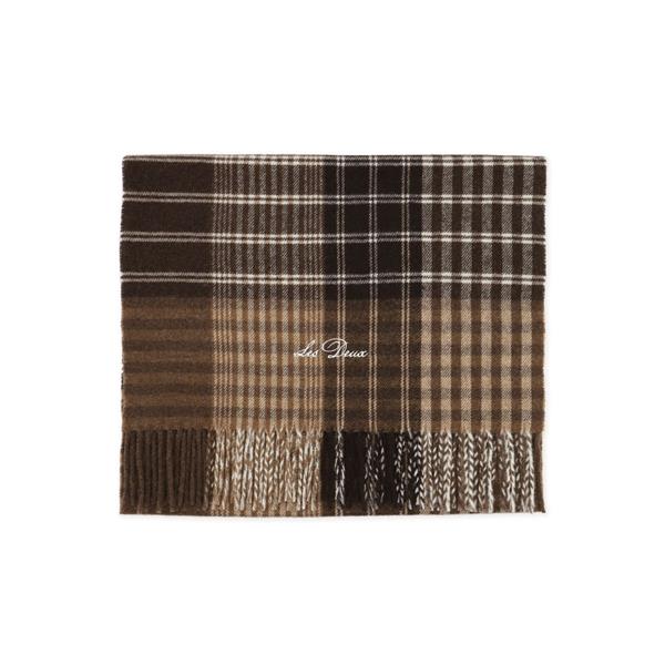 Signature Patchwork Check Scarf Molé Brown