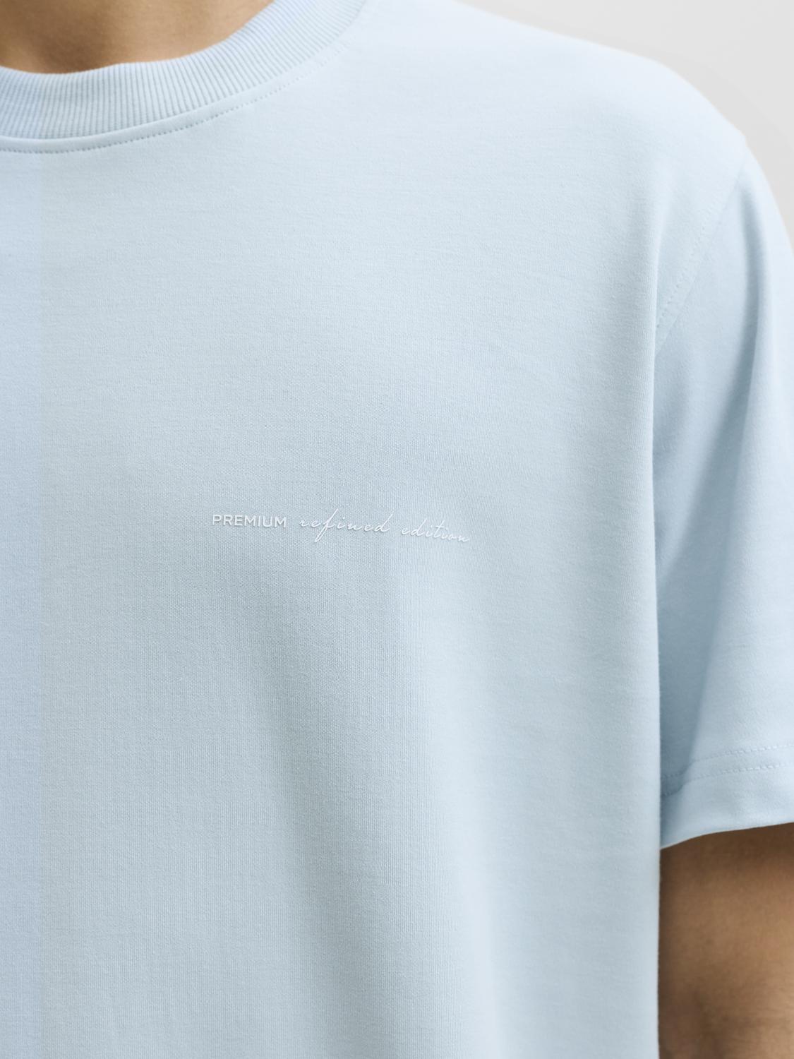 Owen ss branding tee chambray blue