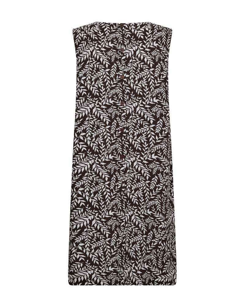 Fqlaluna-Dress Coffee Bean w Brilliant White