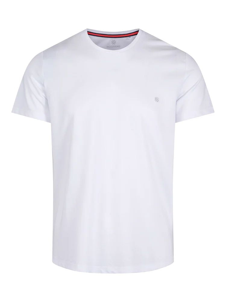 Round Neck Tee White