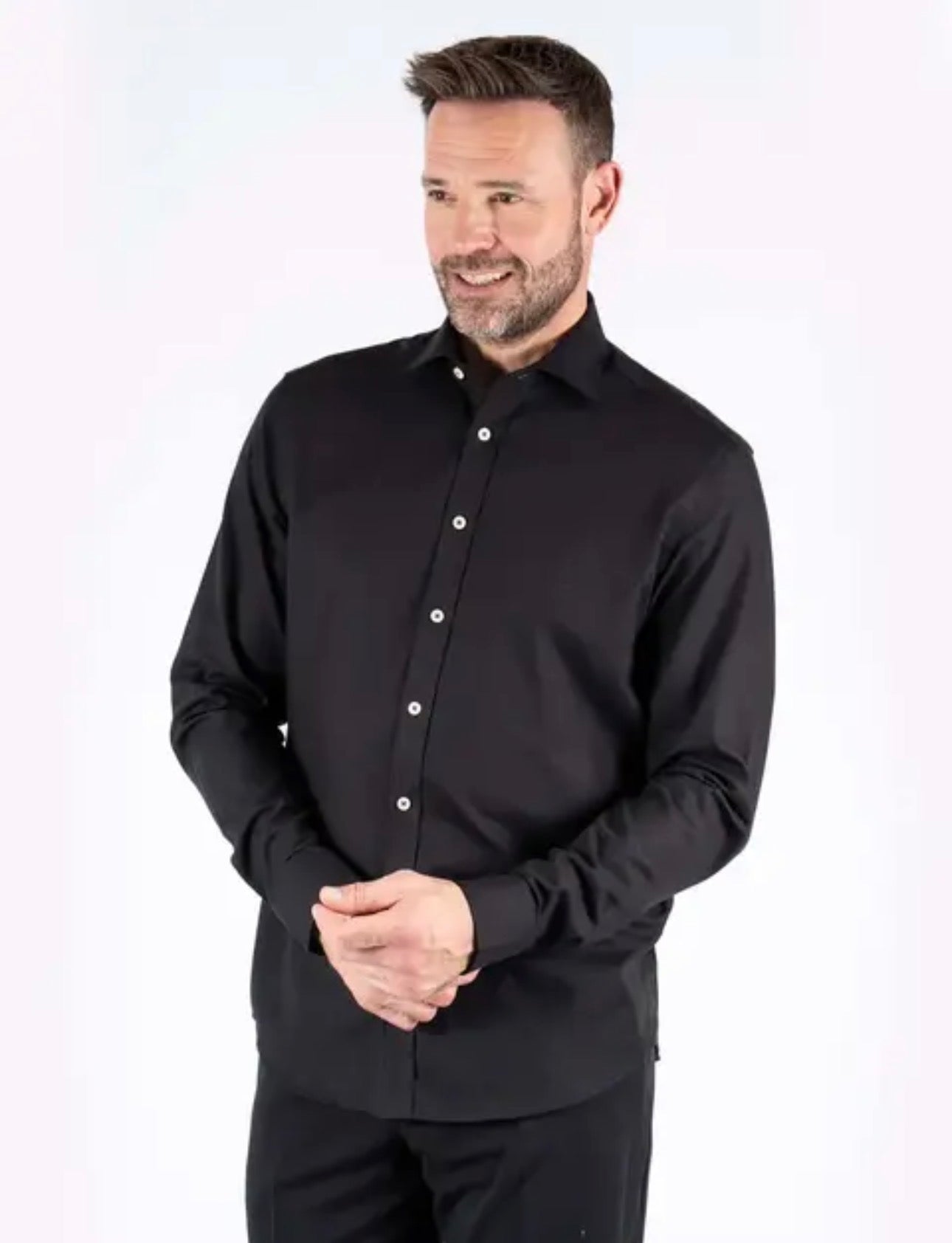 Lucas Shirt LS SOLID BLACK