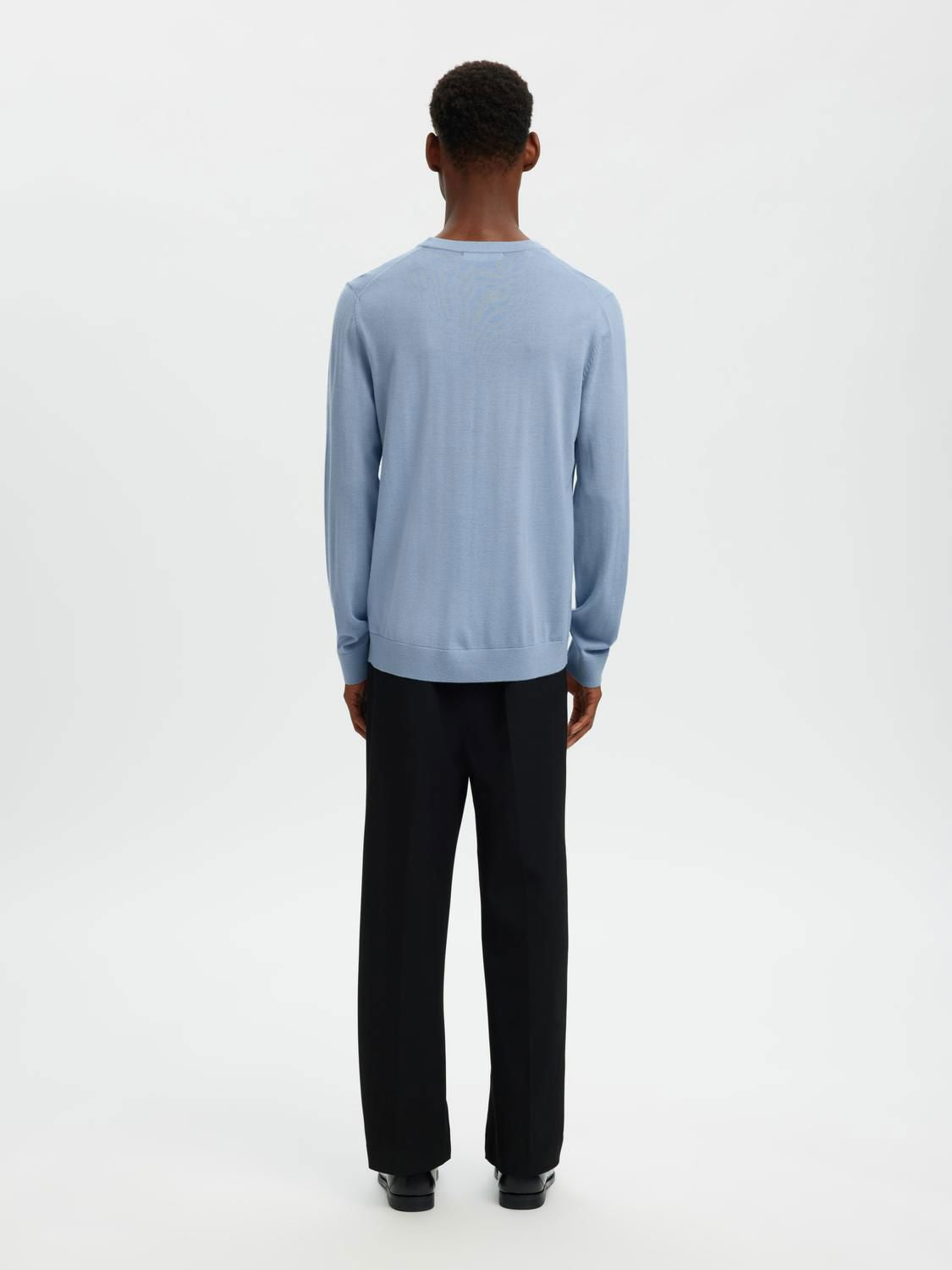Slmtray Ls Knit Merino Crew Neck Noos