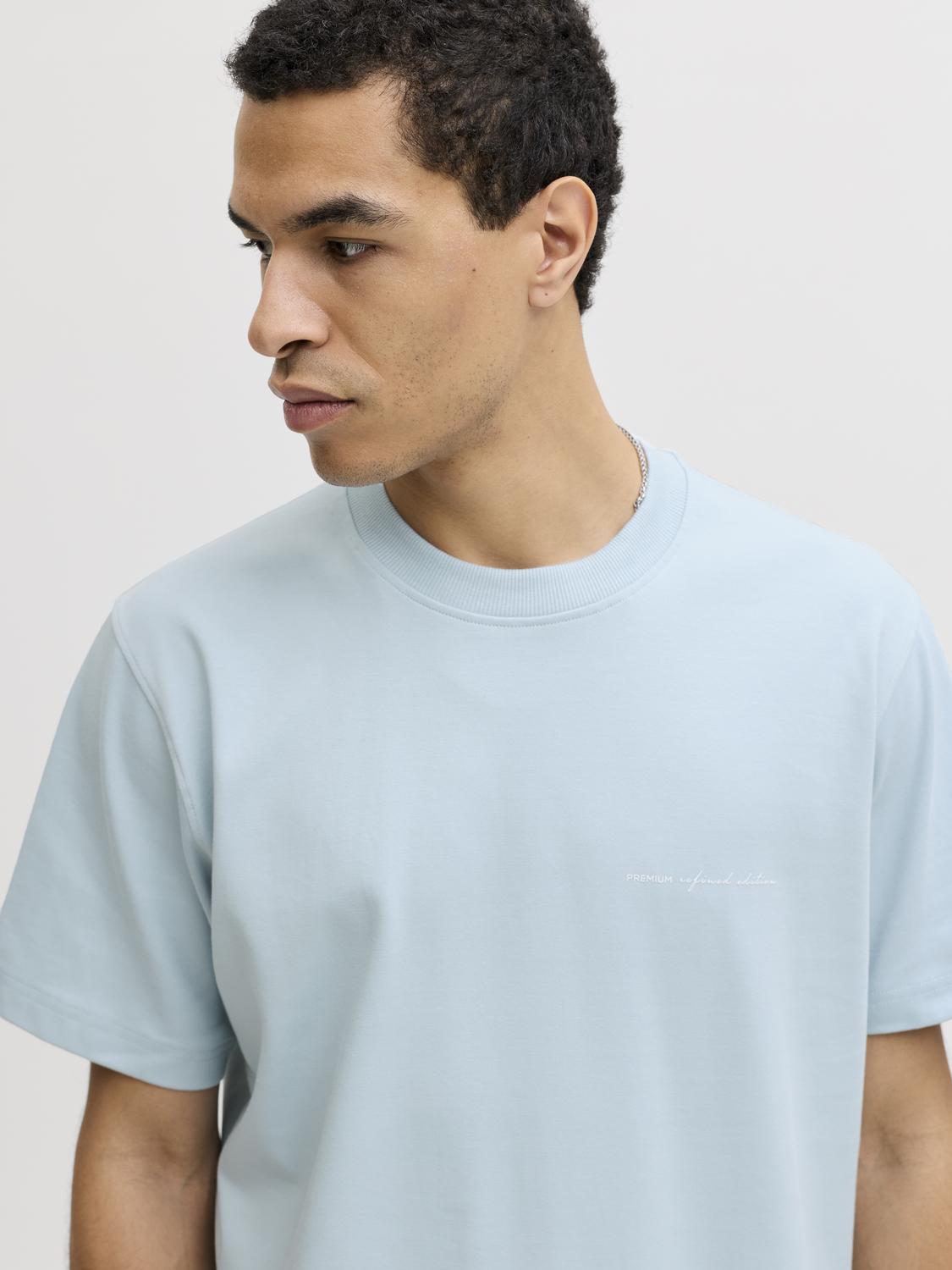 Owen ss branding tee chambray blue