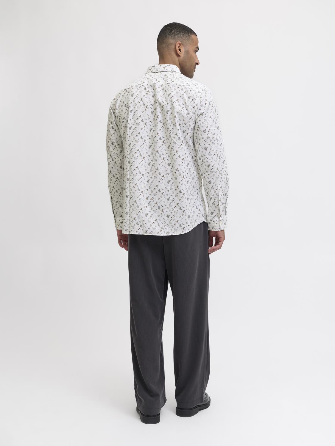 York Print Dobby Shirt White/AOP