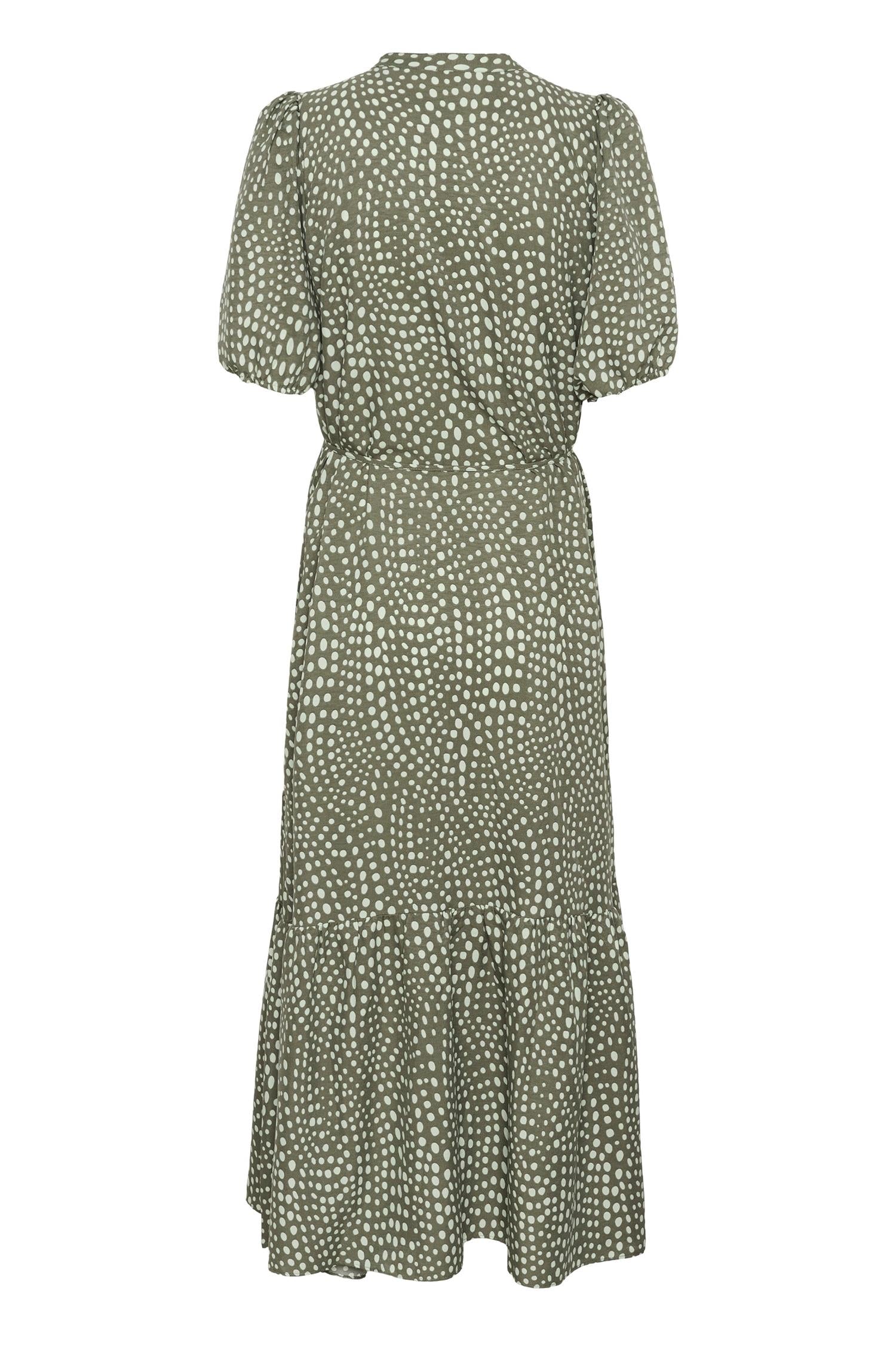 Liberty Dress Green Faded Dot