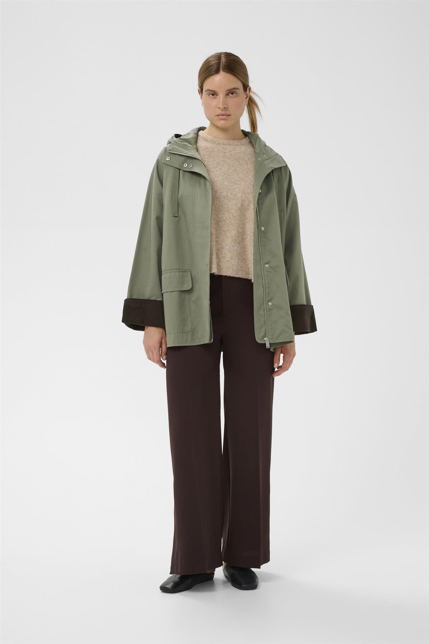 Gracelynn Hooded Jacket Mulled Basil