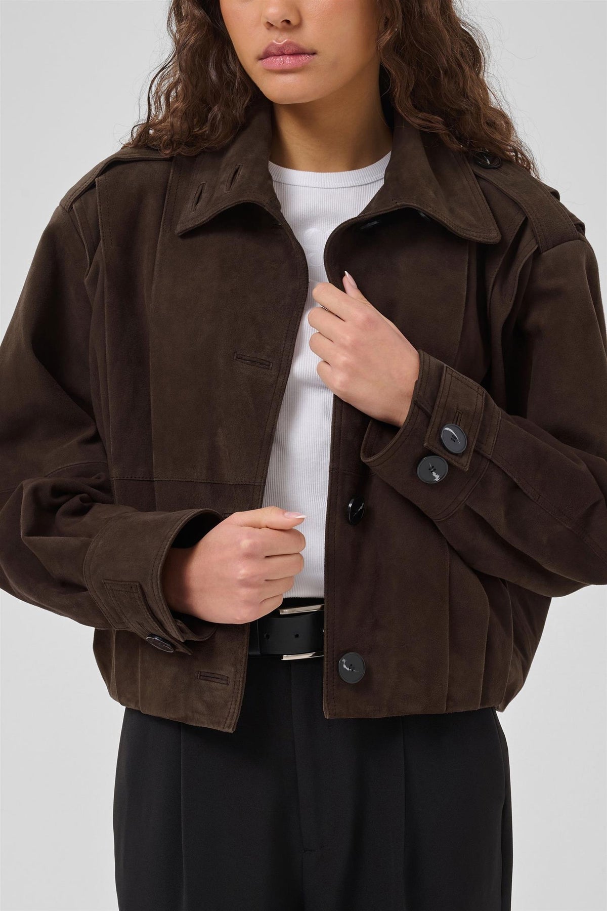 Mwpetra Suede Pleat Jacket
