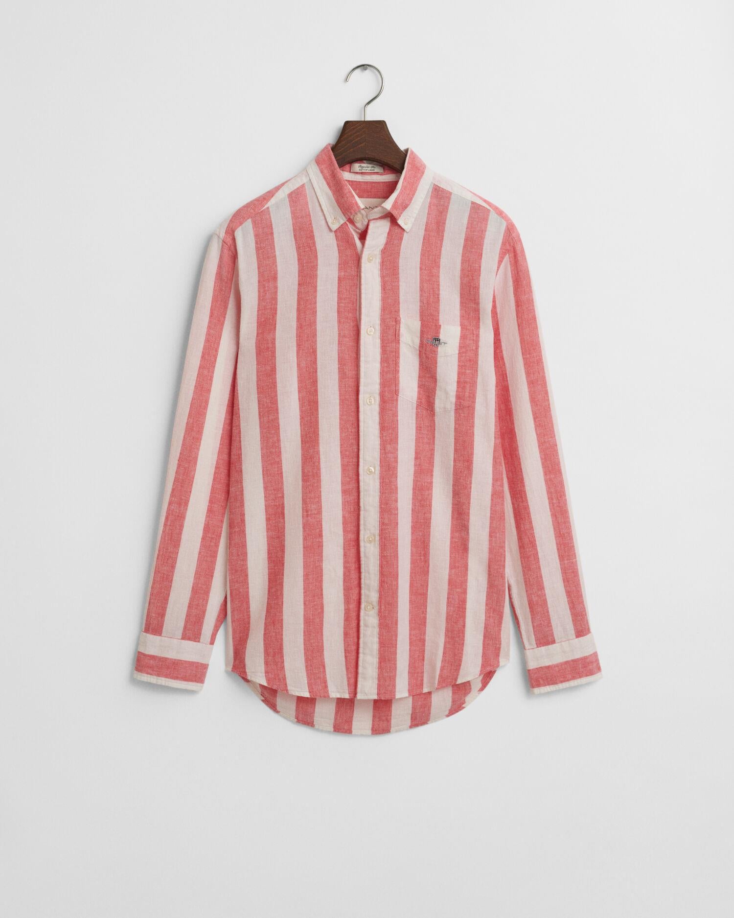 Reg Cotton Linen Shirt Rose Pink