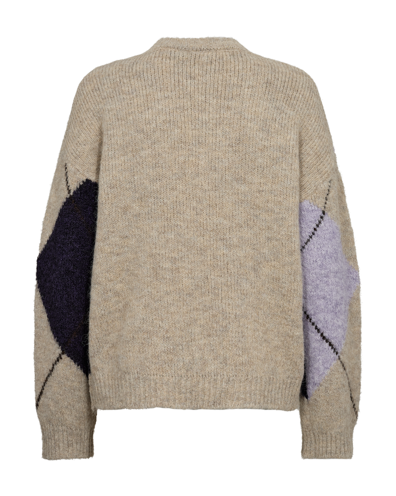 Fqgrslulu-Pullover Oyster Grey Mel w Iris Mel