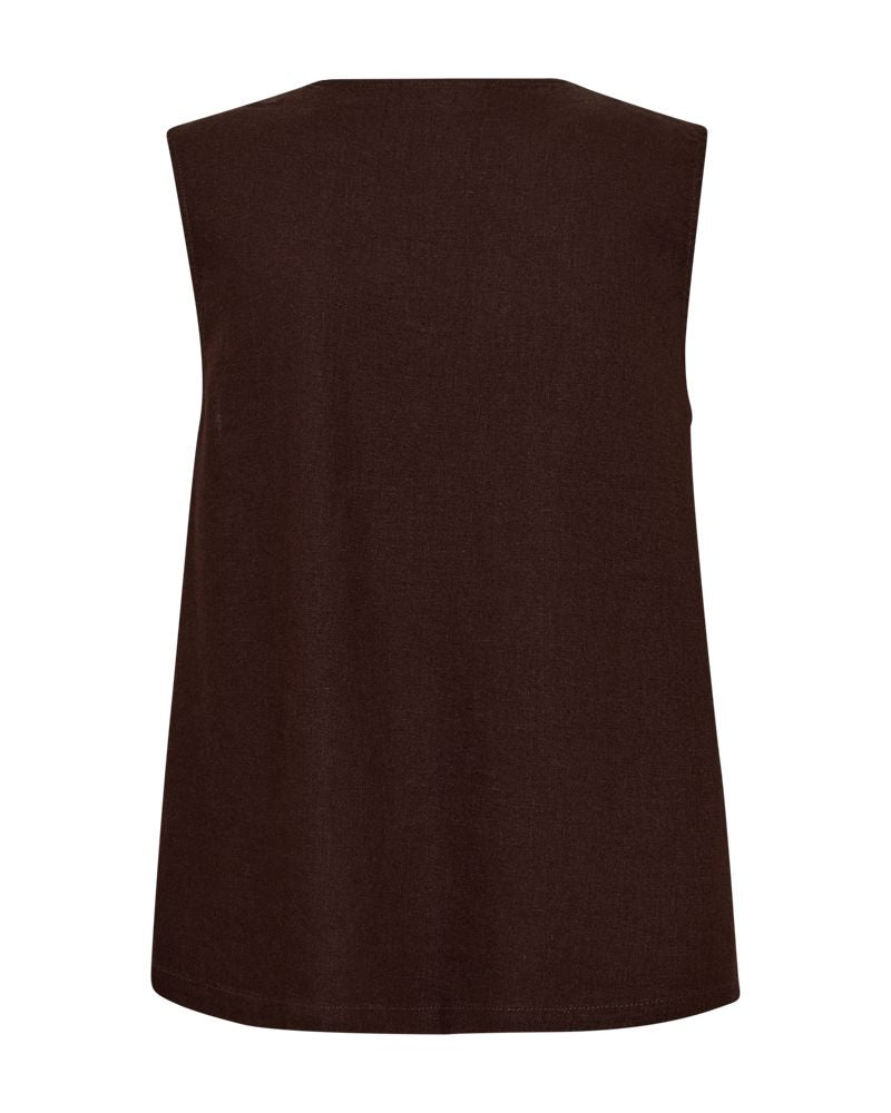 Fqlava V-neck Top Coffee Bean