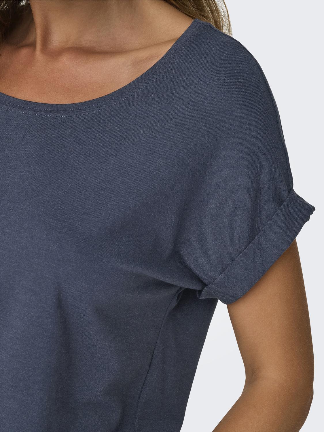 Moster S/S O-neck Top Ombre Blue