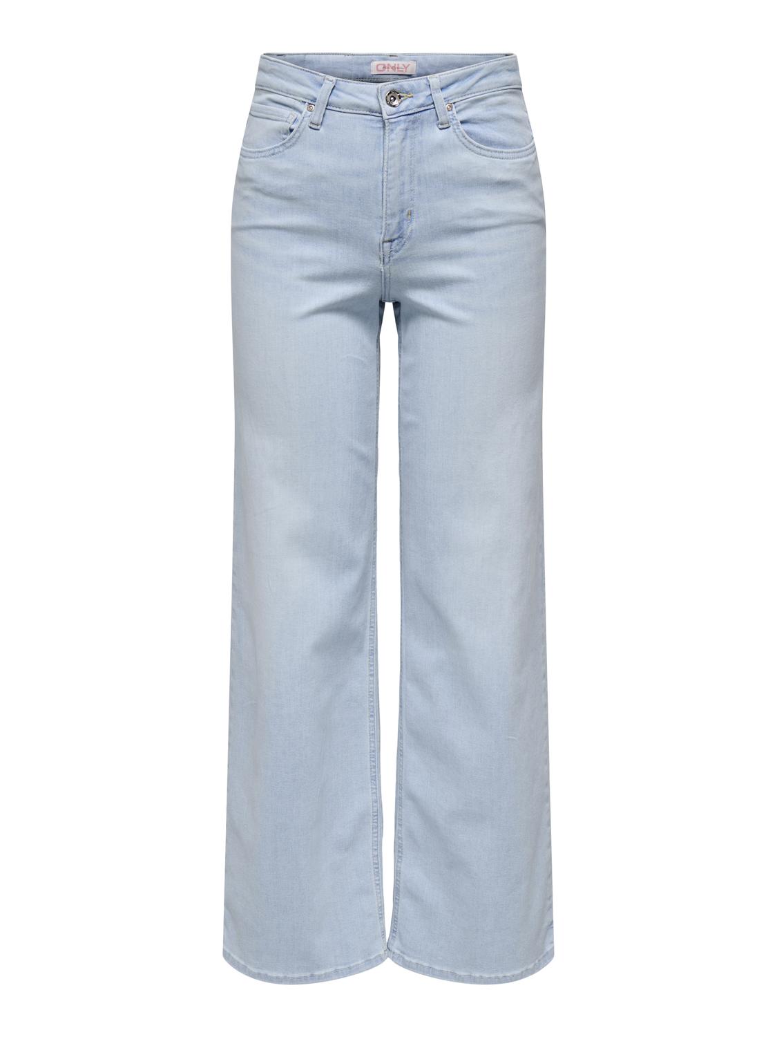 Madison Blush HW Wide Light Blue Bleached Denim