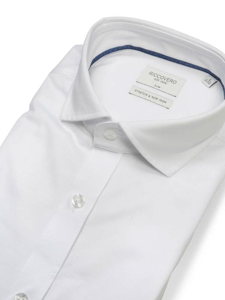 Leo Tailor Fit Coolmax White