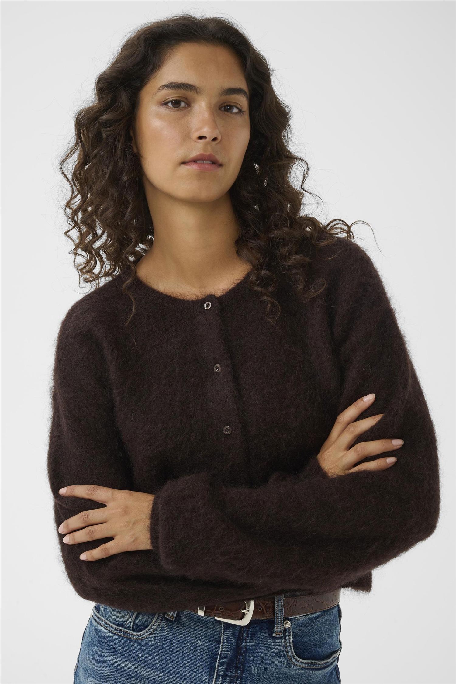 GzDebbie Short Cardigan Ganache Melange