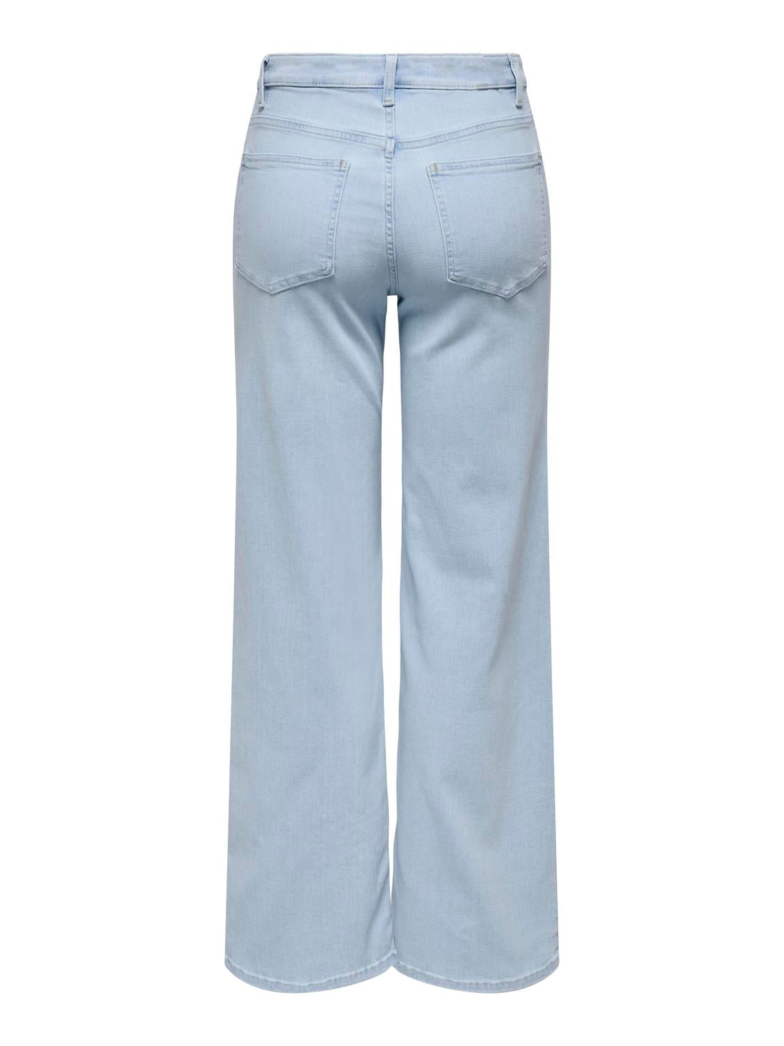 Madison Blush HW Wide Light Blue Bleached Denim