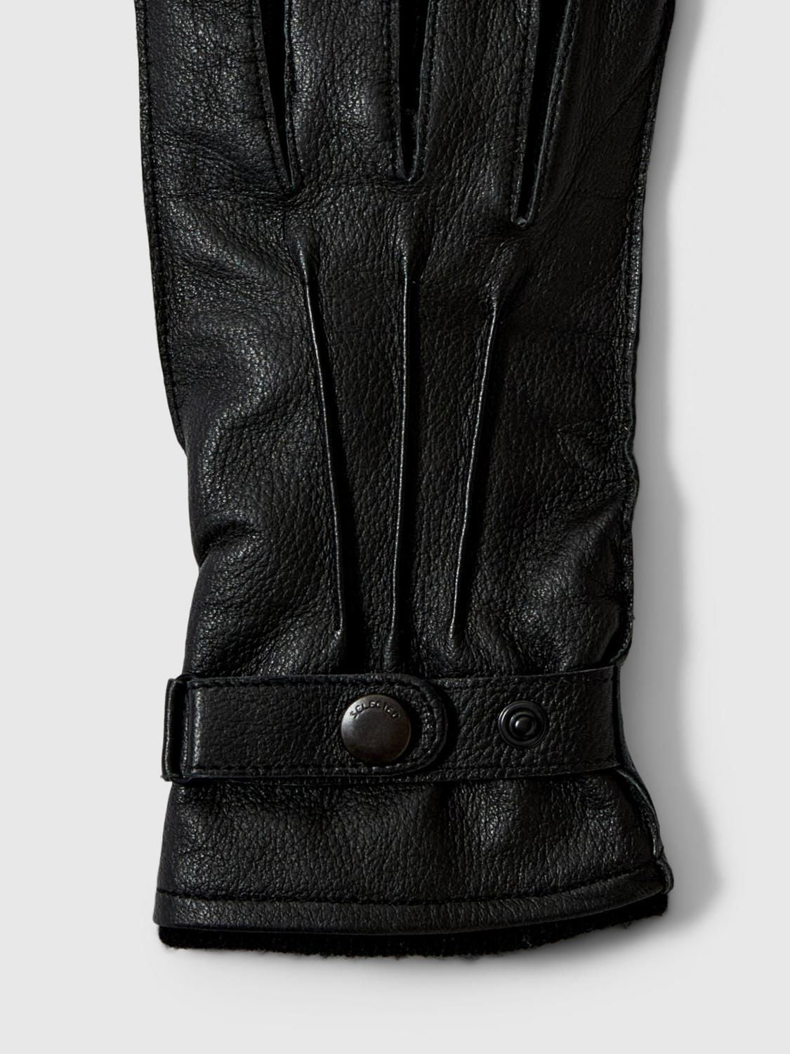 Slmpoul Leather Gloves Black
