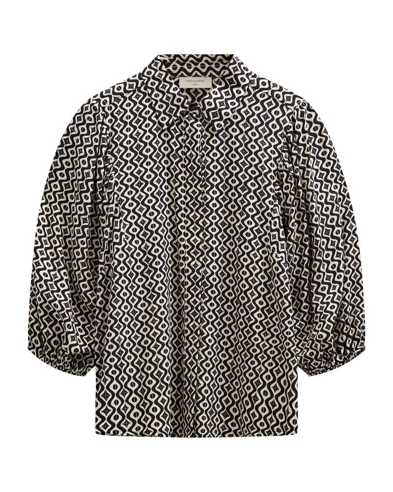 Fqadney-Shirt Moonbeam w Black