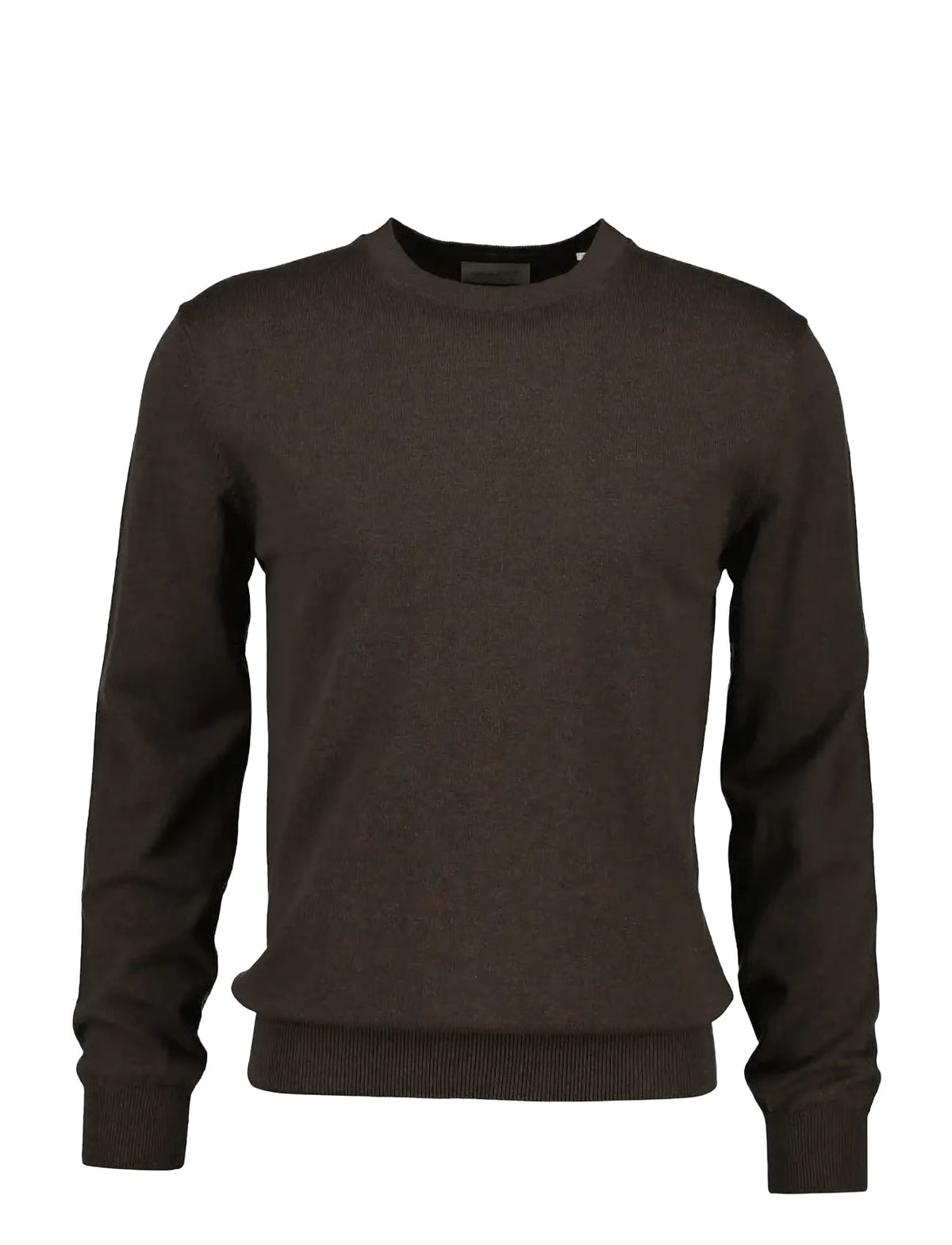 cotton wool c-neck brown melange