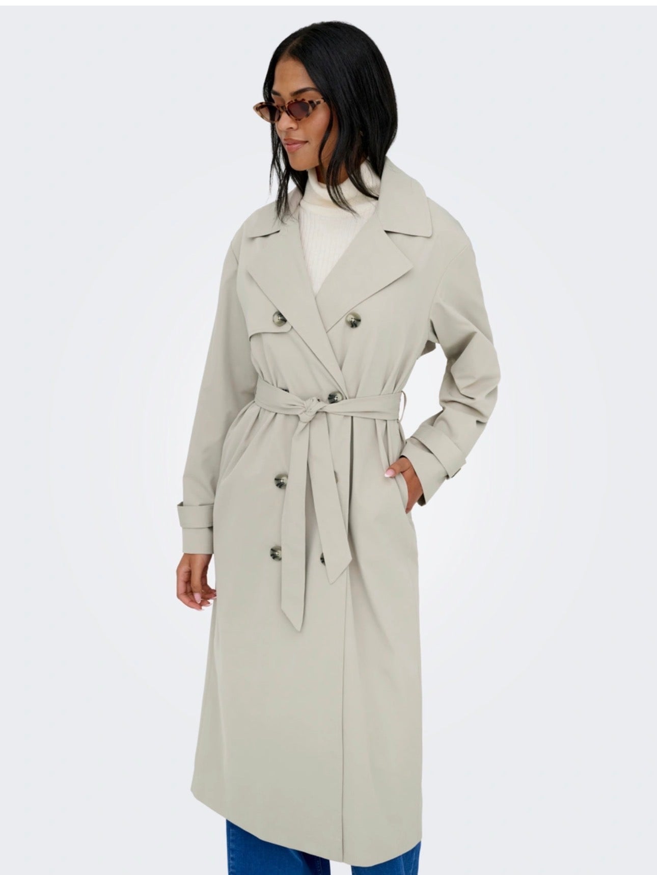 Disa Long Trenchcoat Island Fossil