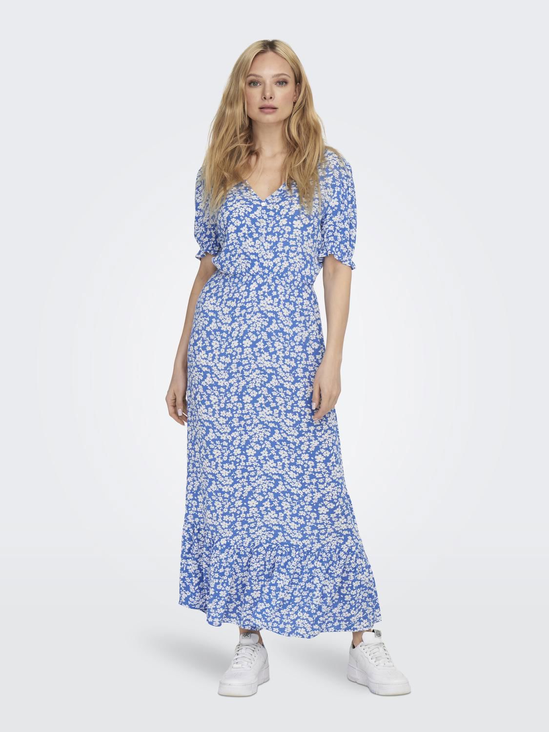 Onlchianti S/S long dress Marina/White Flower