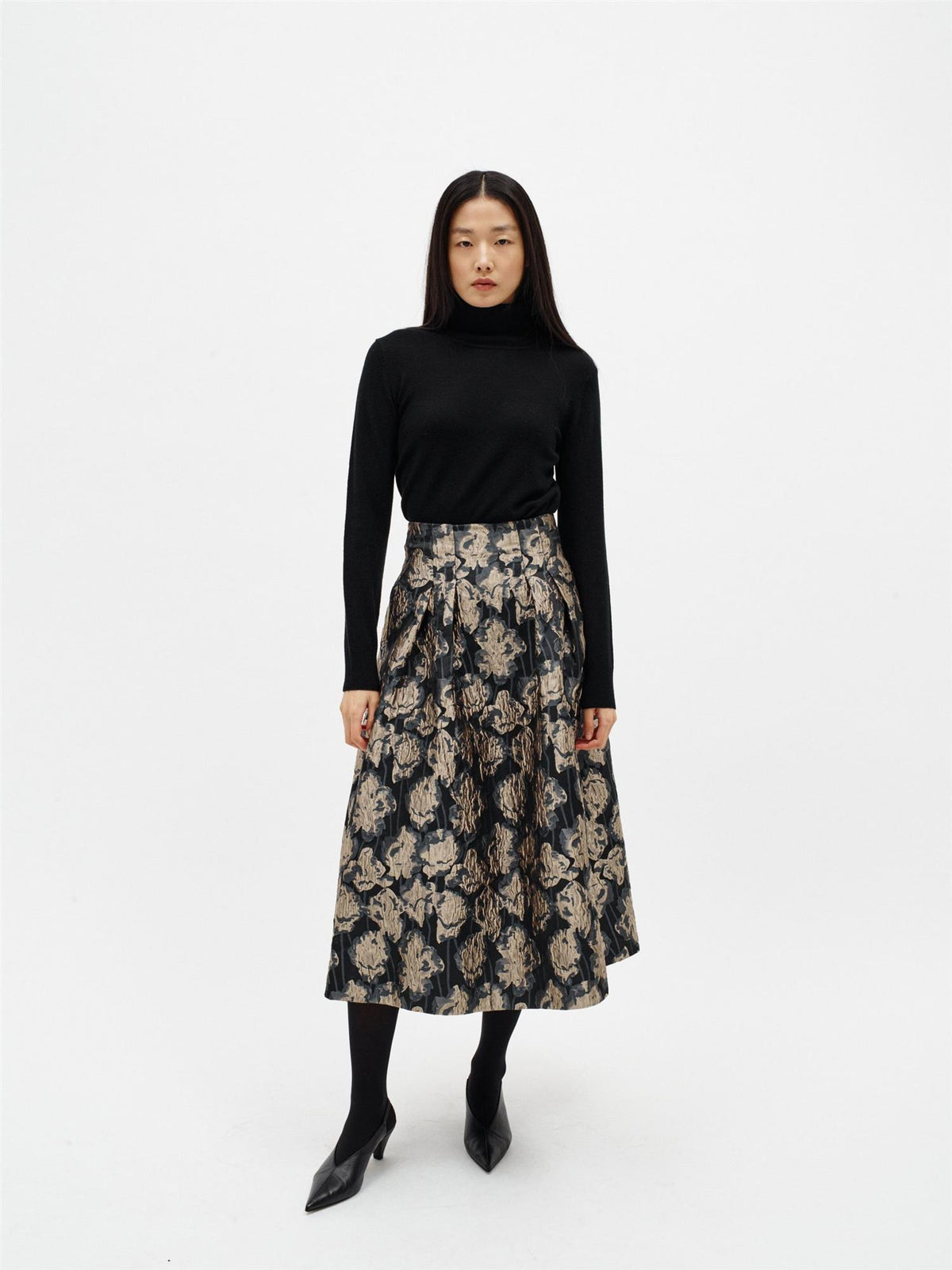Yancieiw Skirt Flower Jacquard