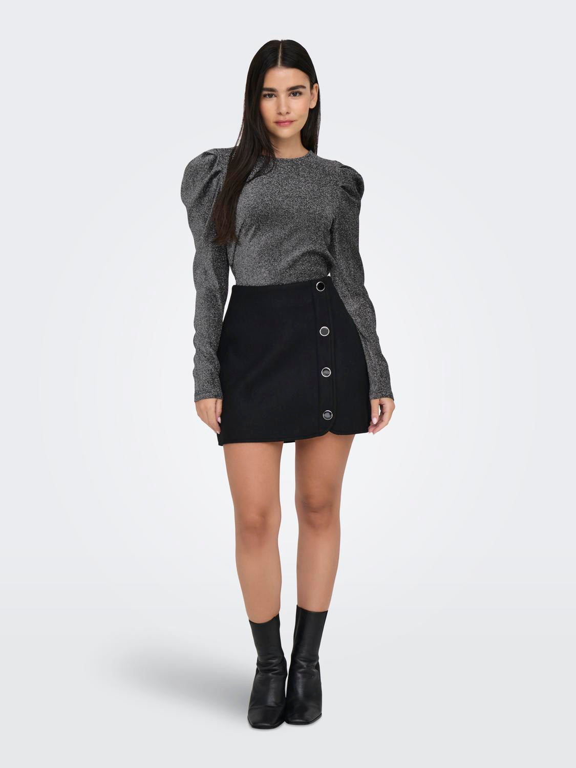 Rich Glitter Top Black/Silver Glitter