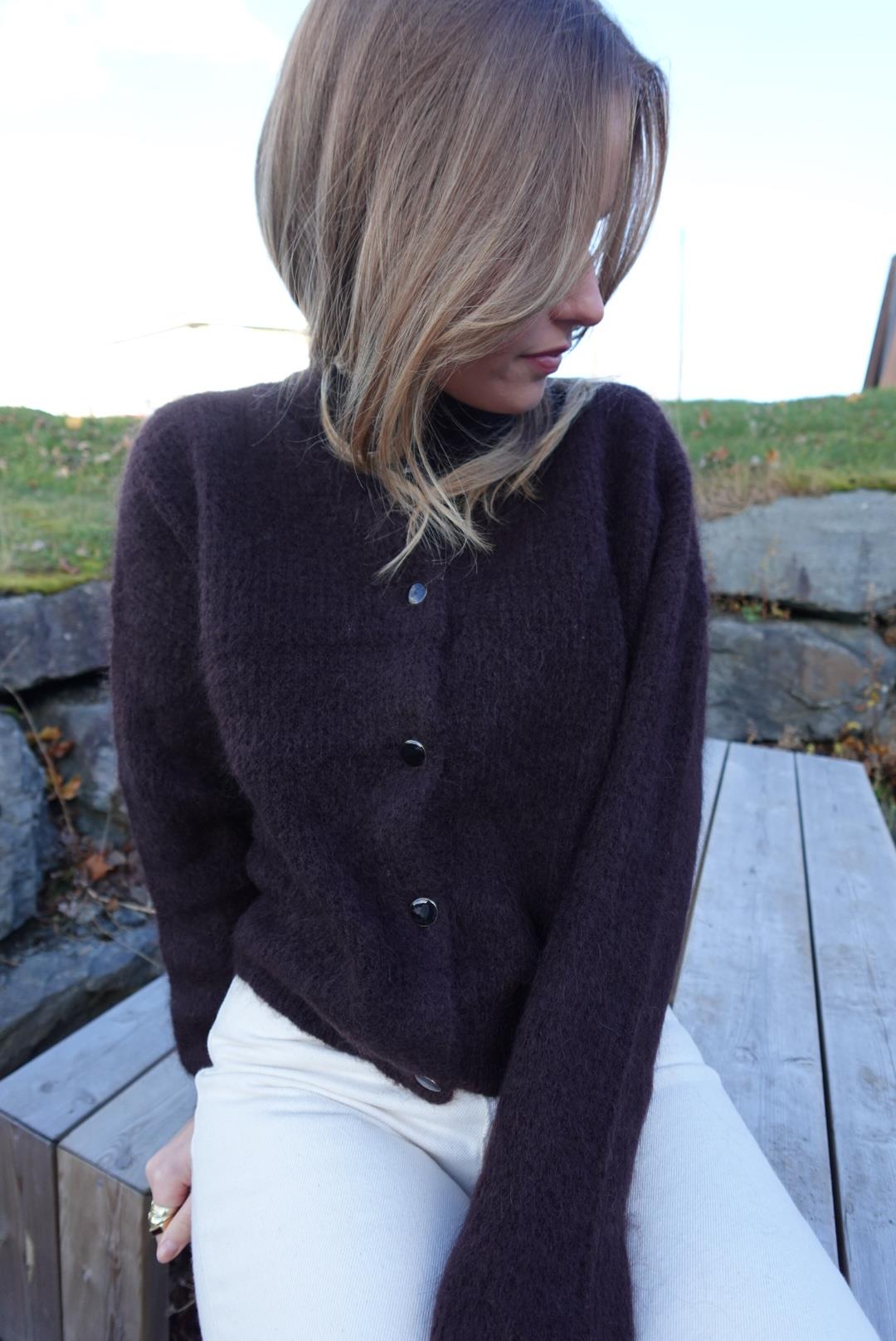 Debbie Cardigan Ganache Melange