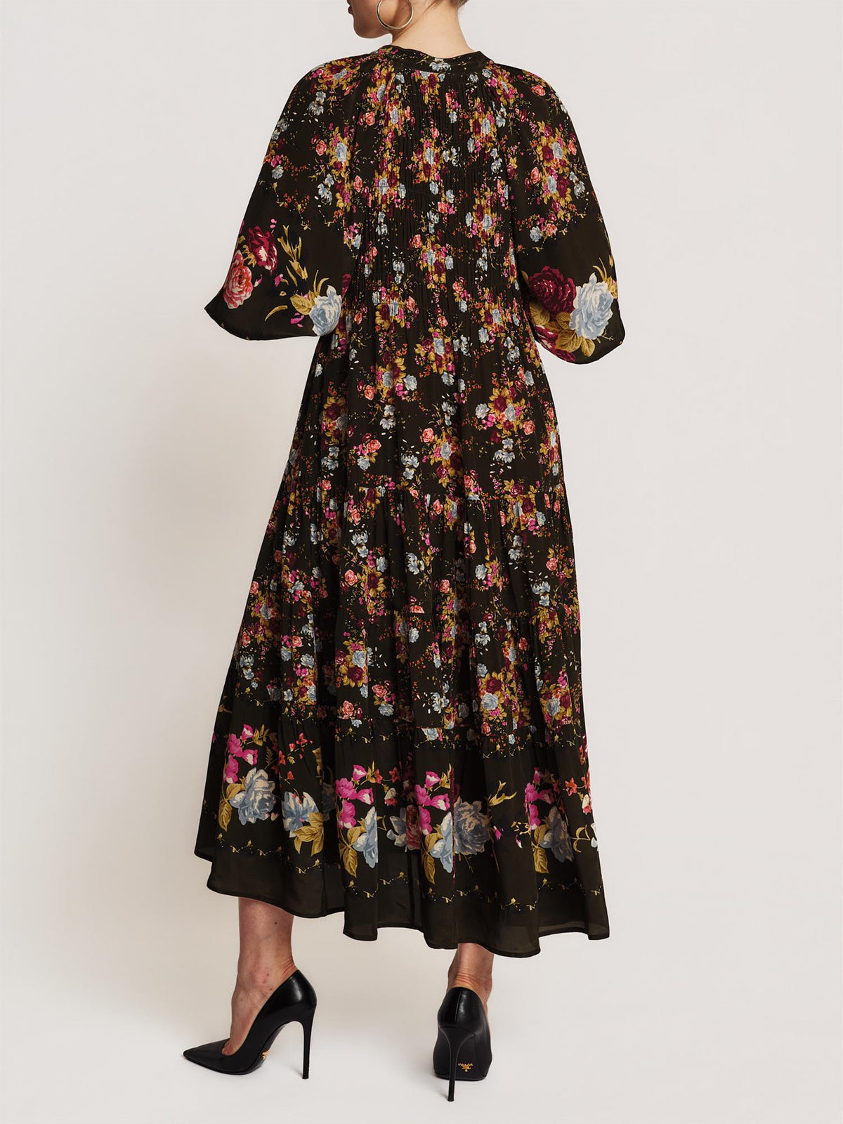 Bohemian Shift Dress Forest Bouquet