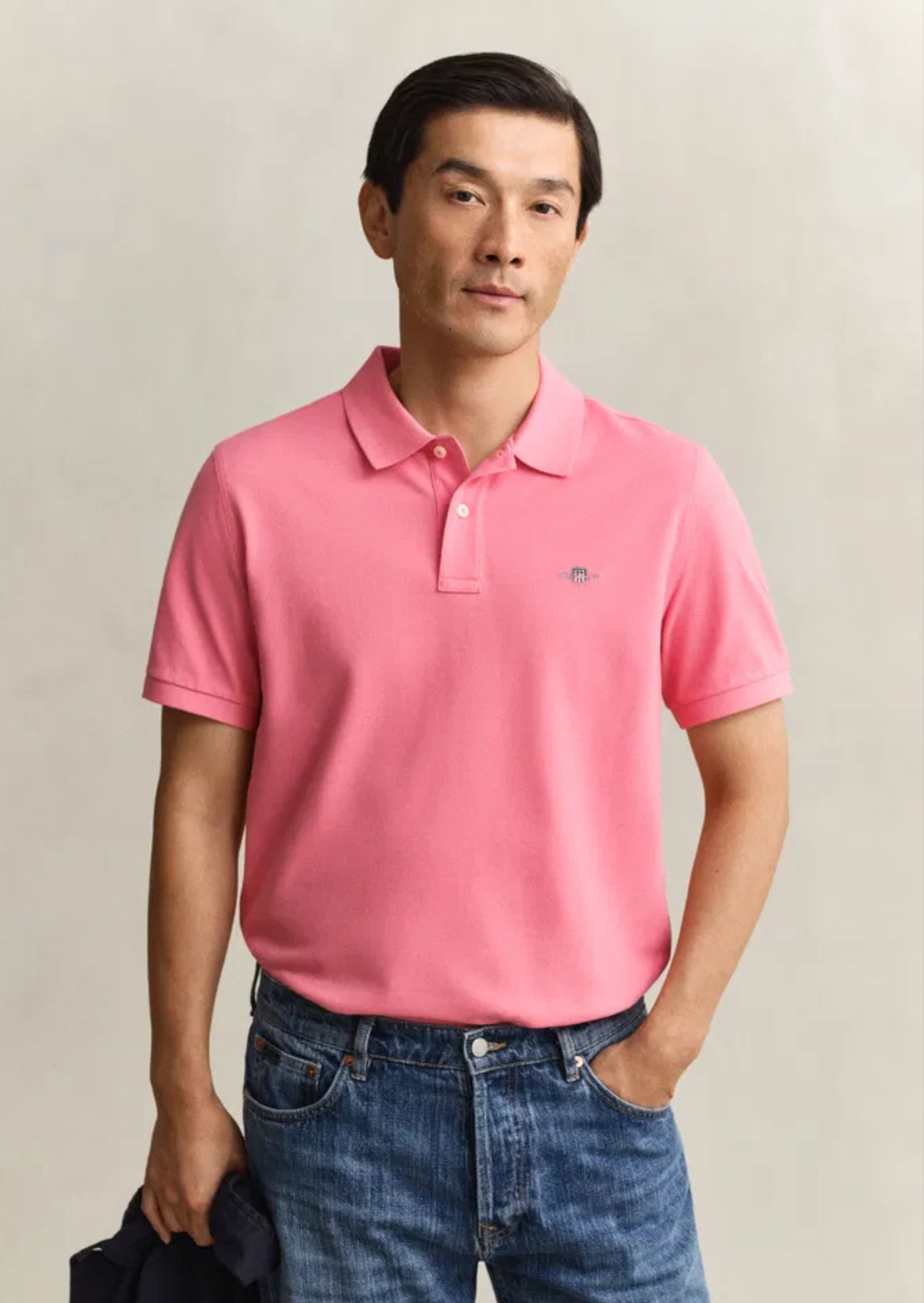 Reg Shield SS Pique Polo Rose Pink