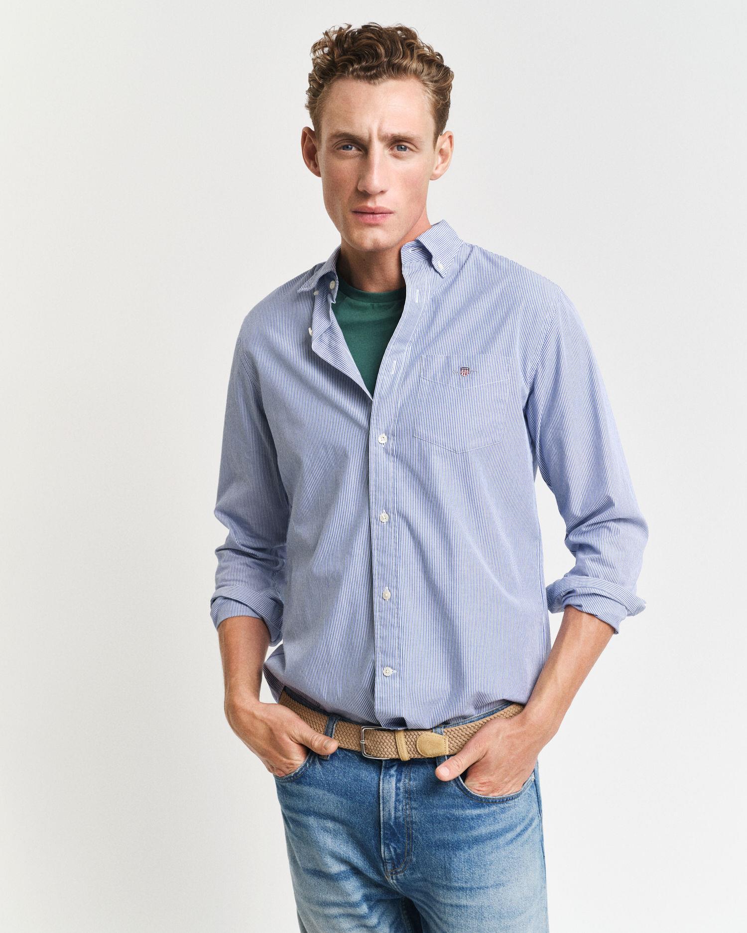 Reg Classic Poplin Banker Shirt College Blue