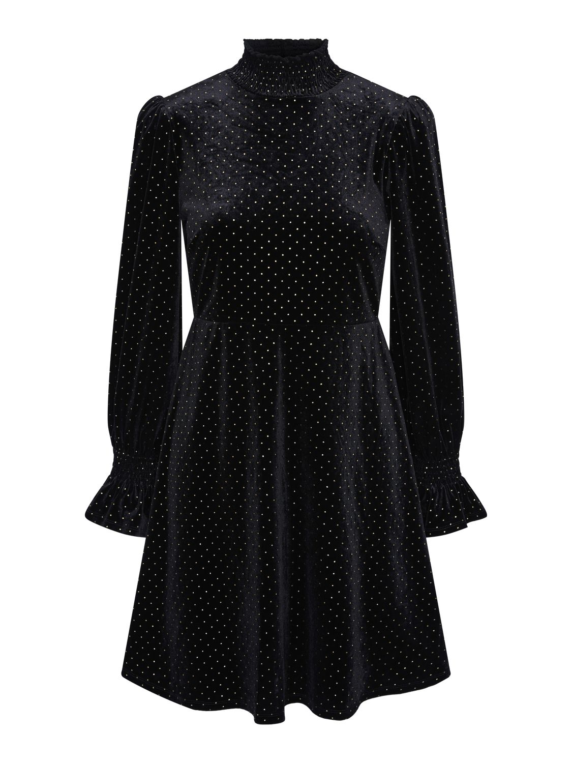 Riva LS High Neck Velvet Dress