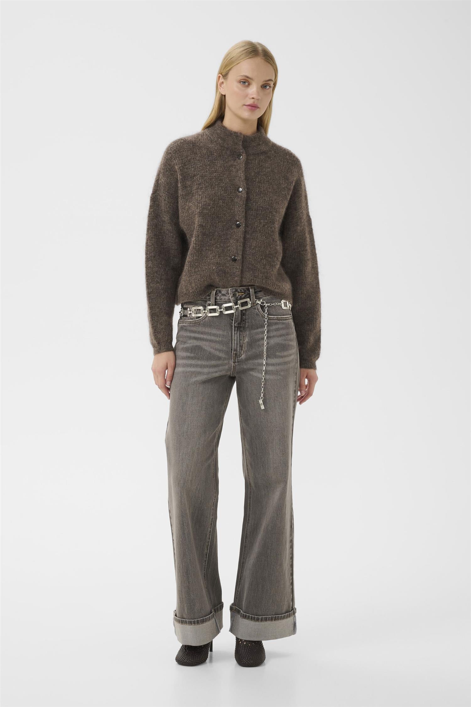 GzDebbie Cardigan Chestnut Melange