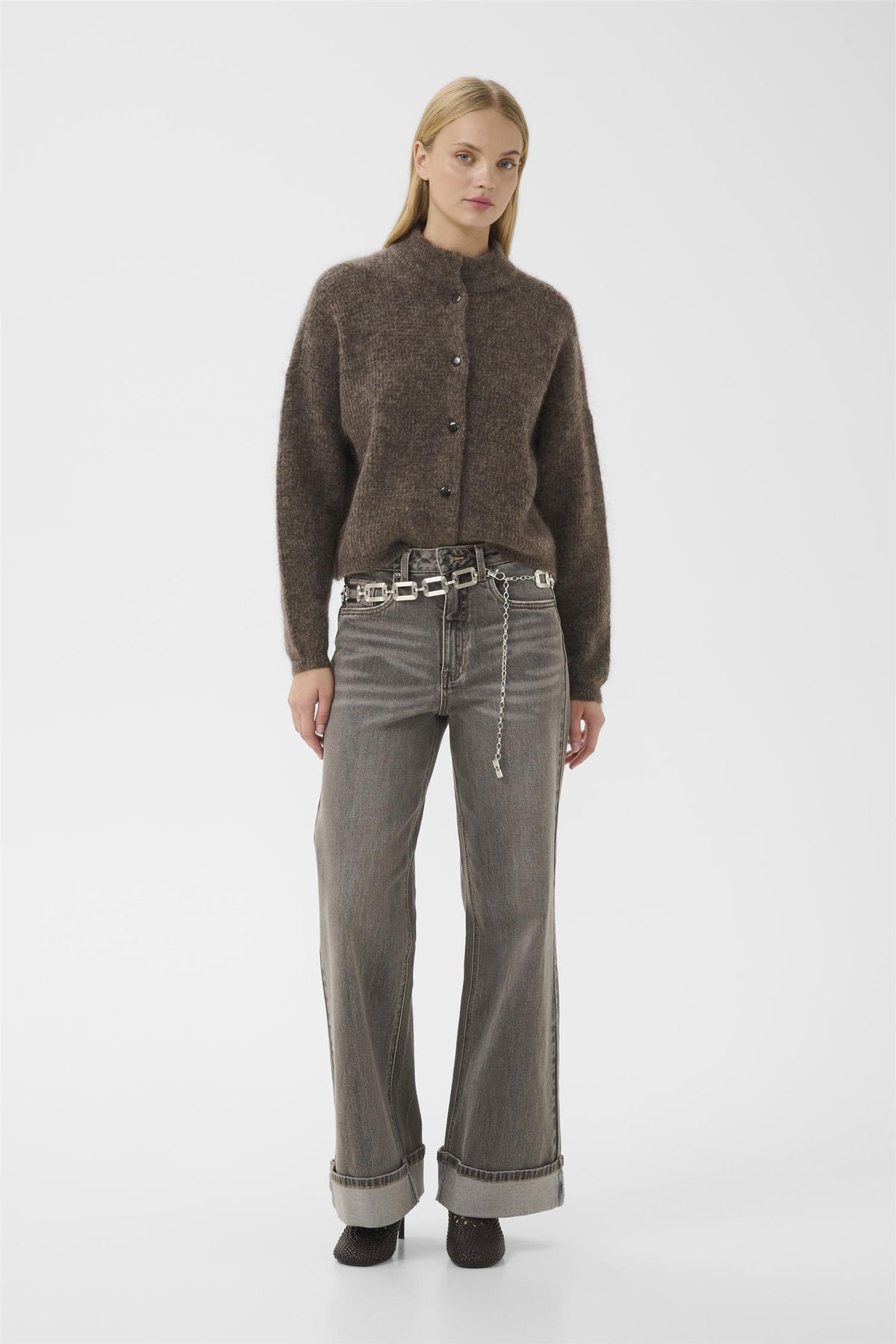 GzDebbie Cardigan Chestnut Melange