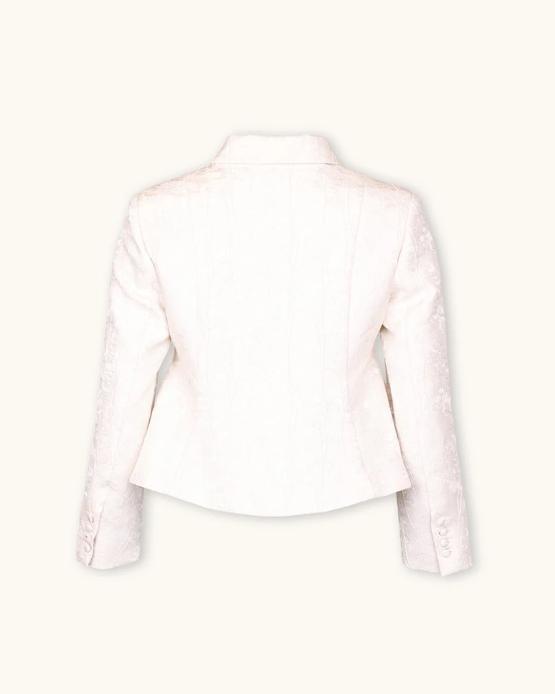 Brocade Blazer Vintage White