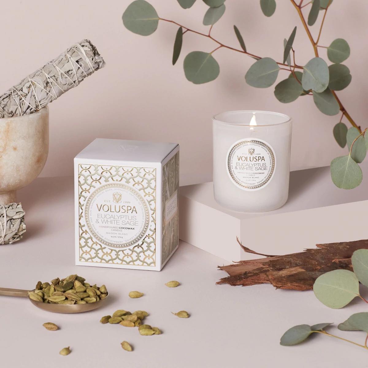 Eucalyptus & White Sage Boxed Candle