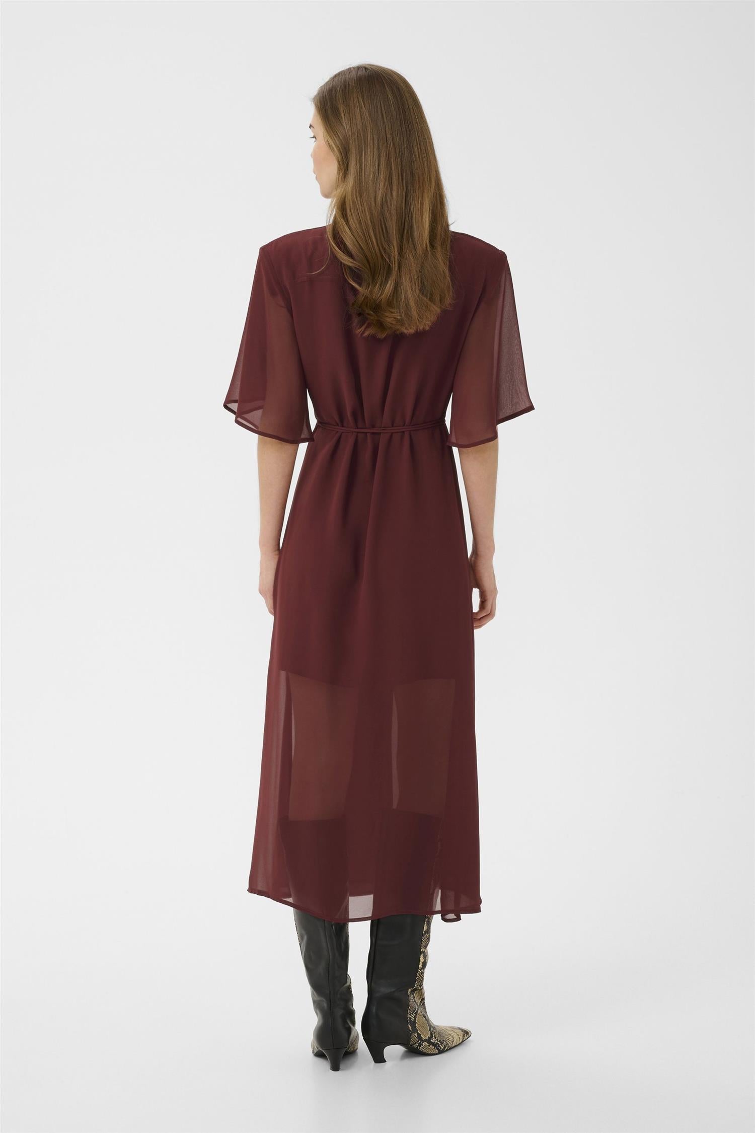 Gzdorah Wrap Dress Cabernet