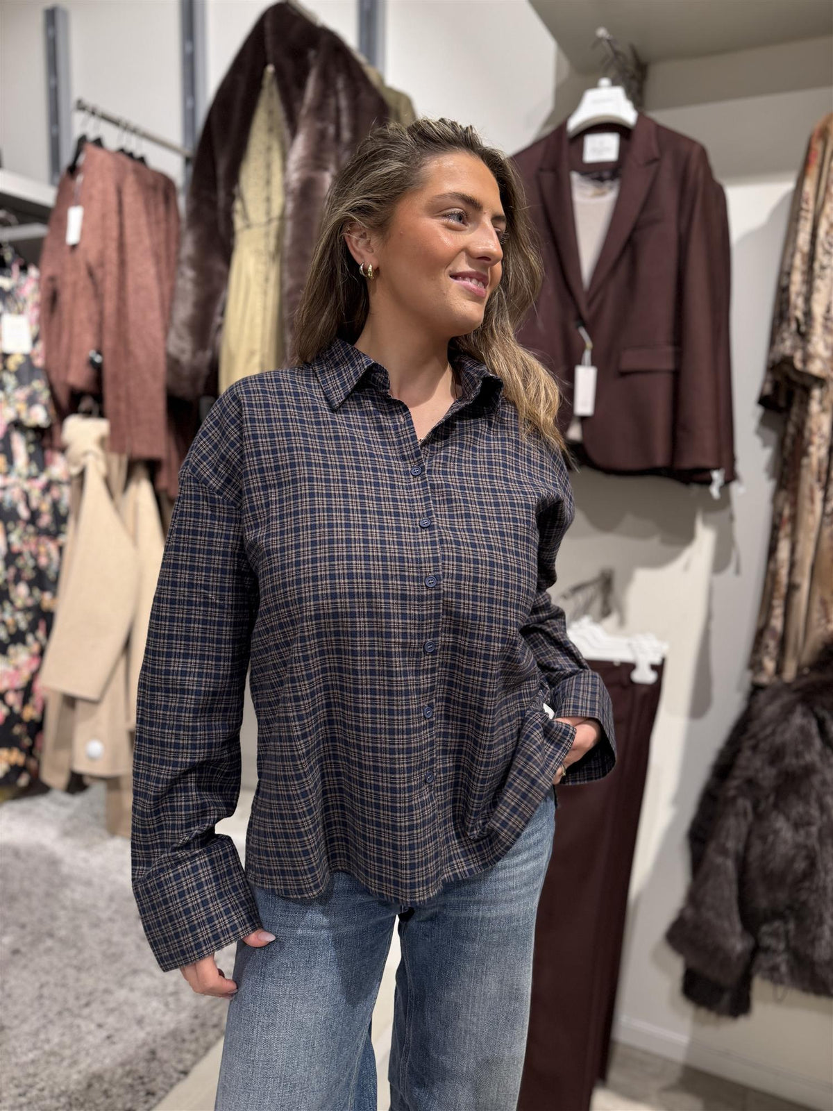 Mwlennie Boxy Check Shirt