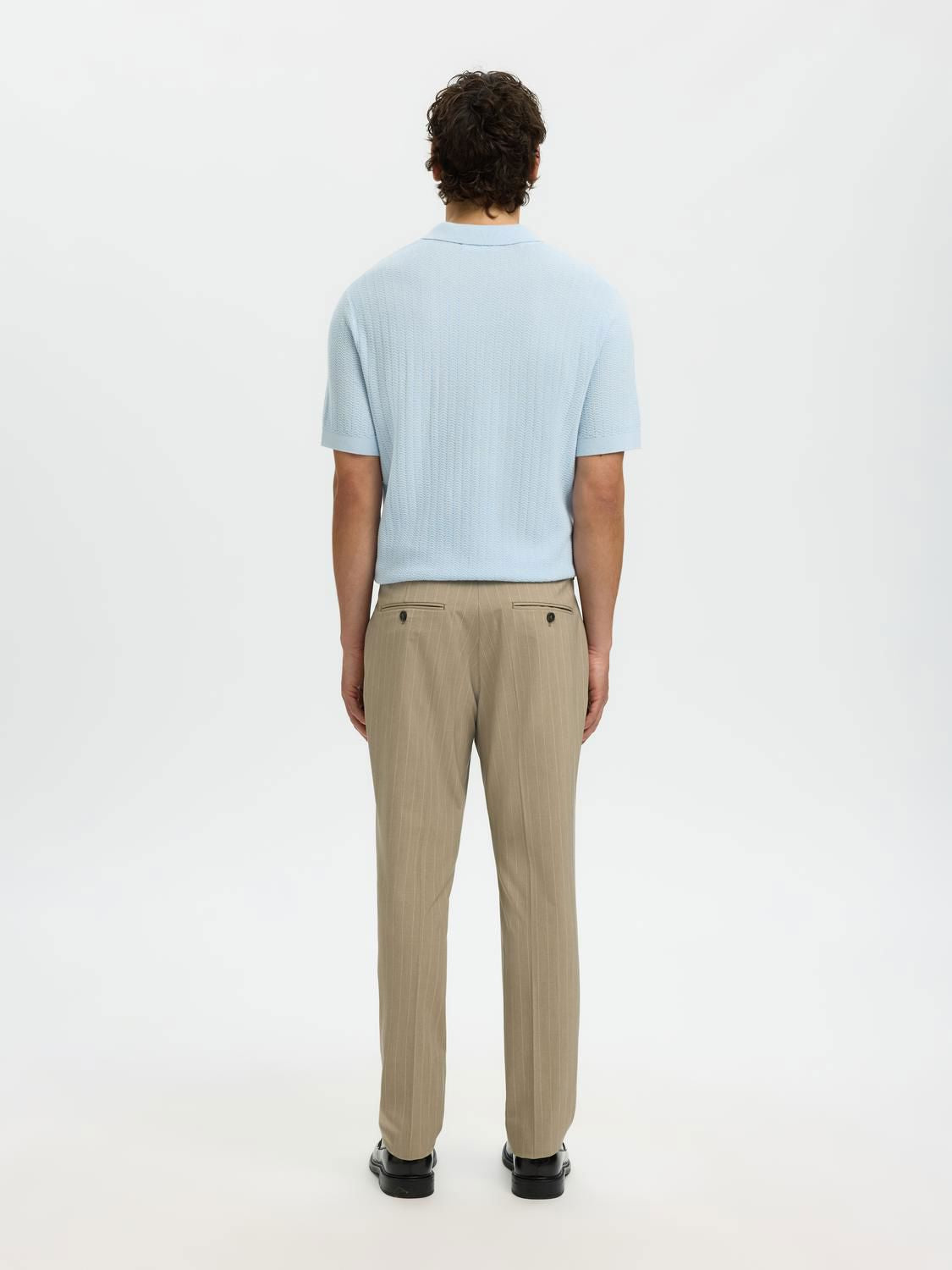 Slmcran Ss Knit Structure Zip Polo Noos