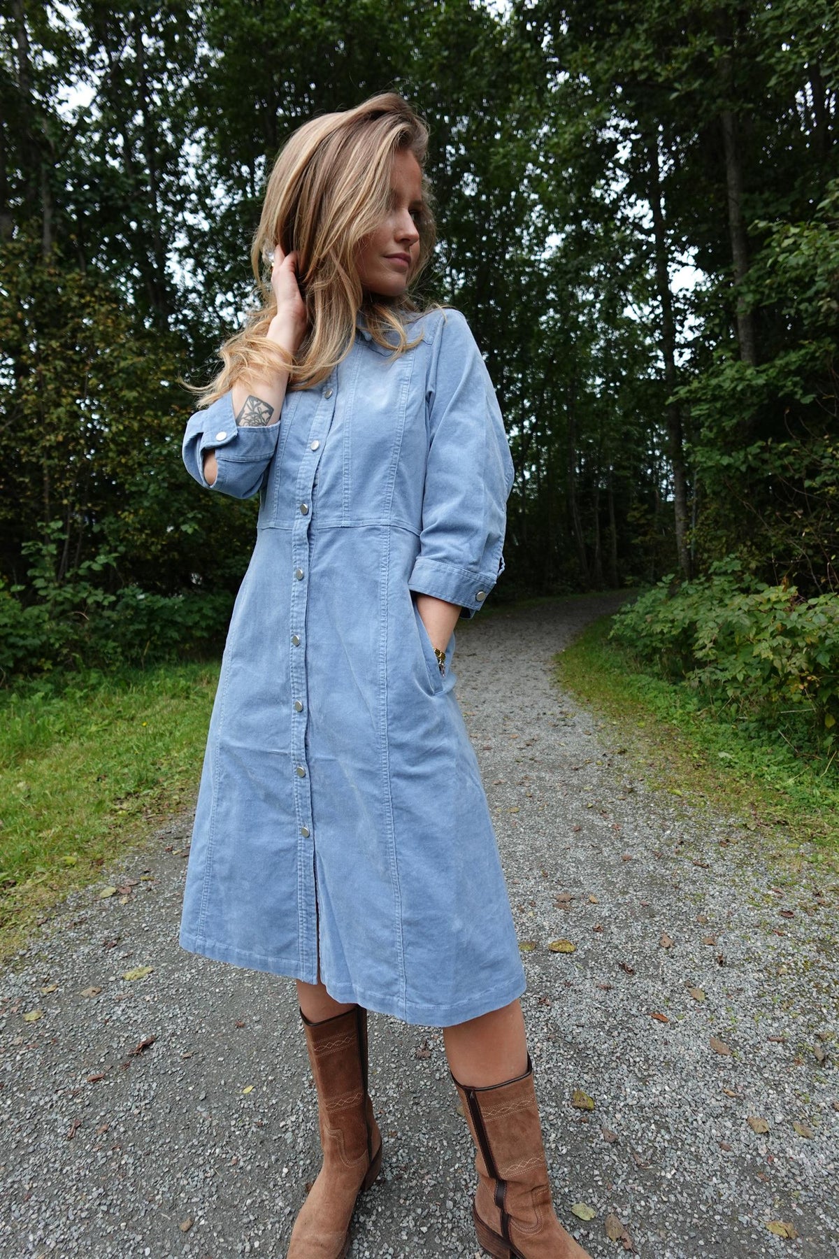 Celicha Dress Faded Denim