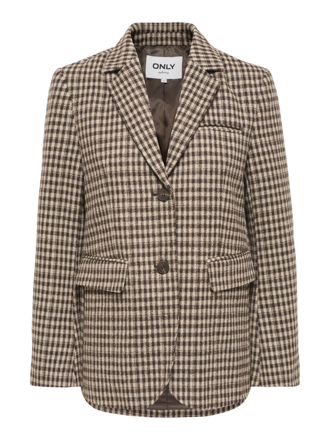 Onlgolden L/s Loose Check Blazer After Dark Birch