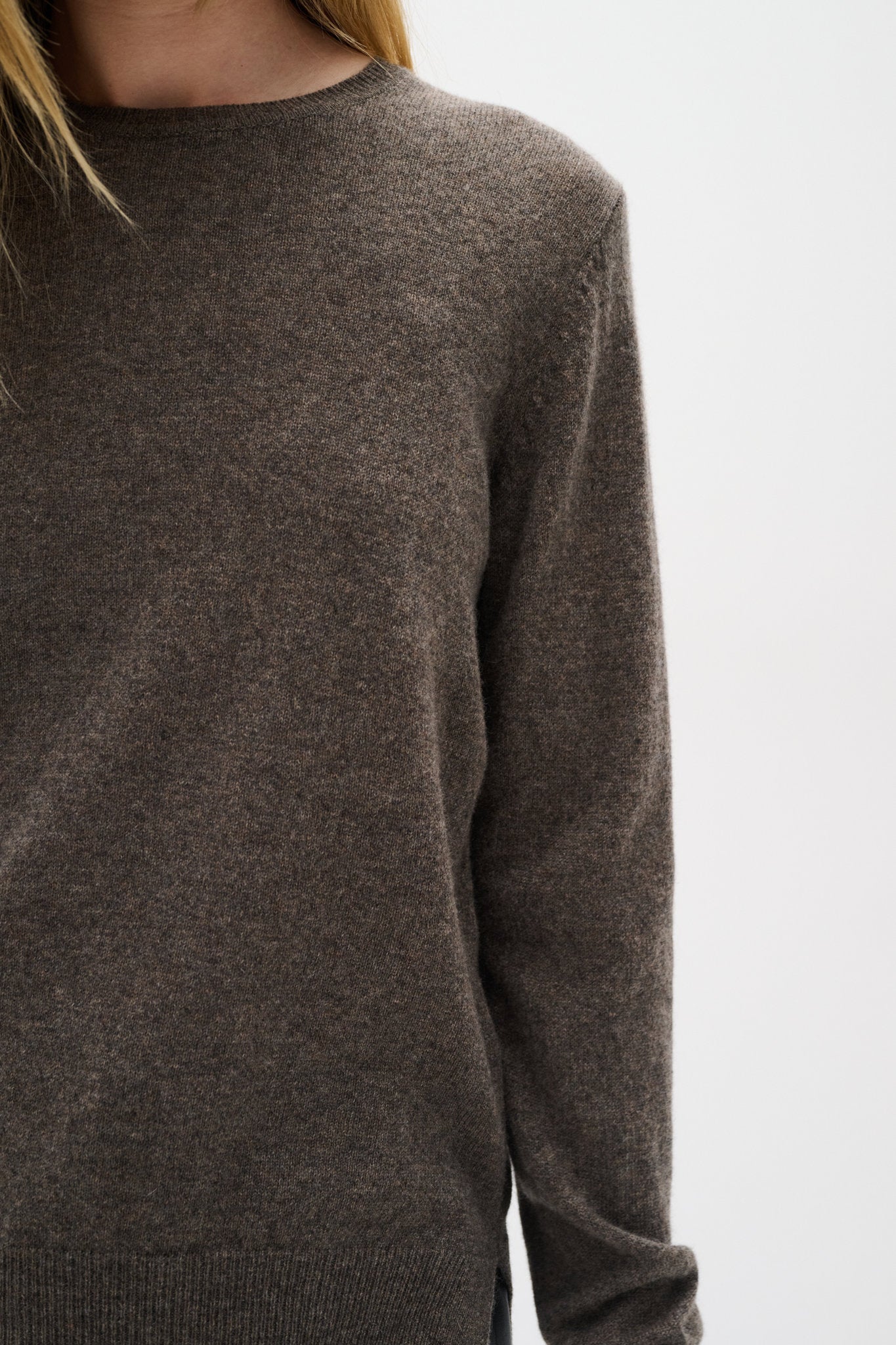 Lukka Crew-neck Pullover Brown Melange