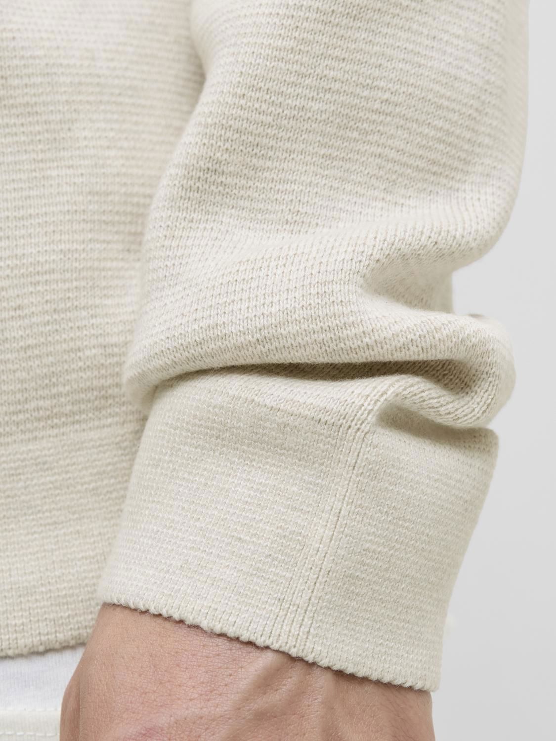 Milano Stitch Knit Half Zip Cloud Dancer Melange