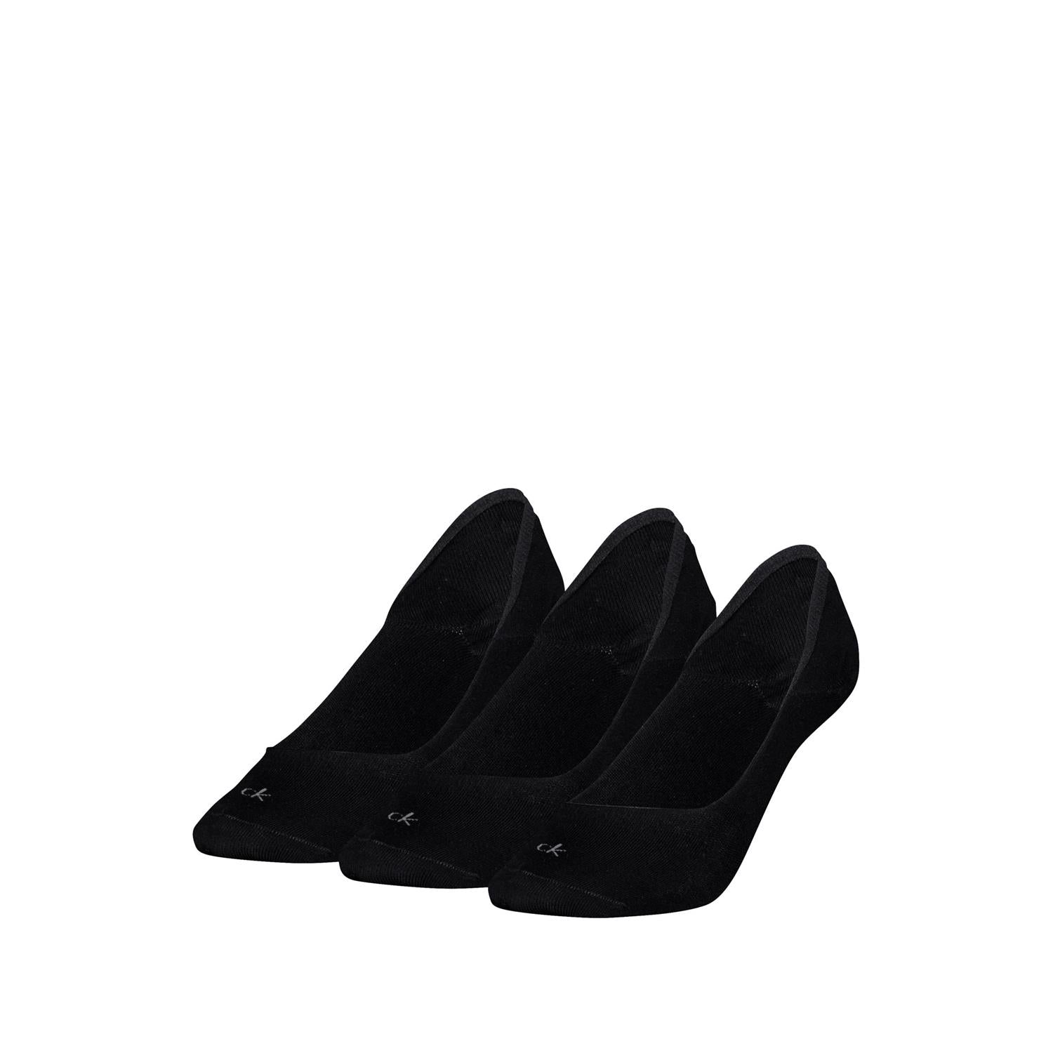 Ck 3pk Footie Low Cut Woman Black