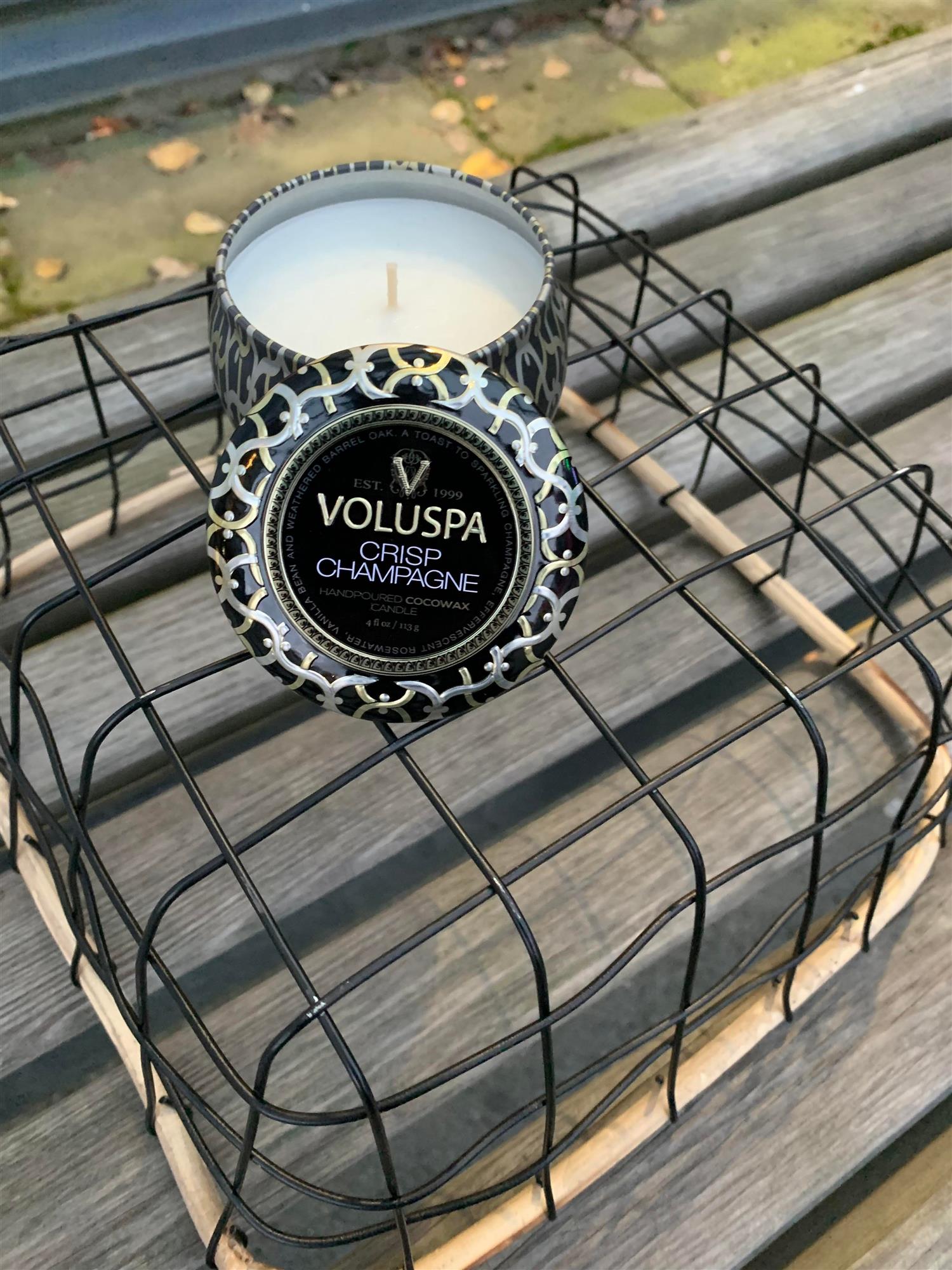 Mini Tin Candle 25 t Crisp champagne