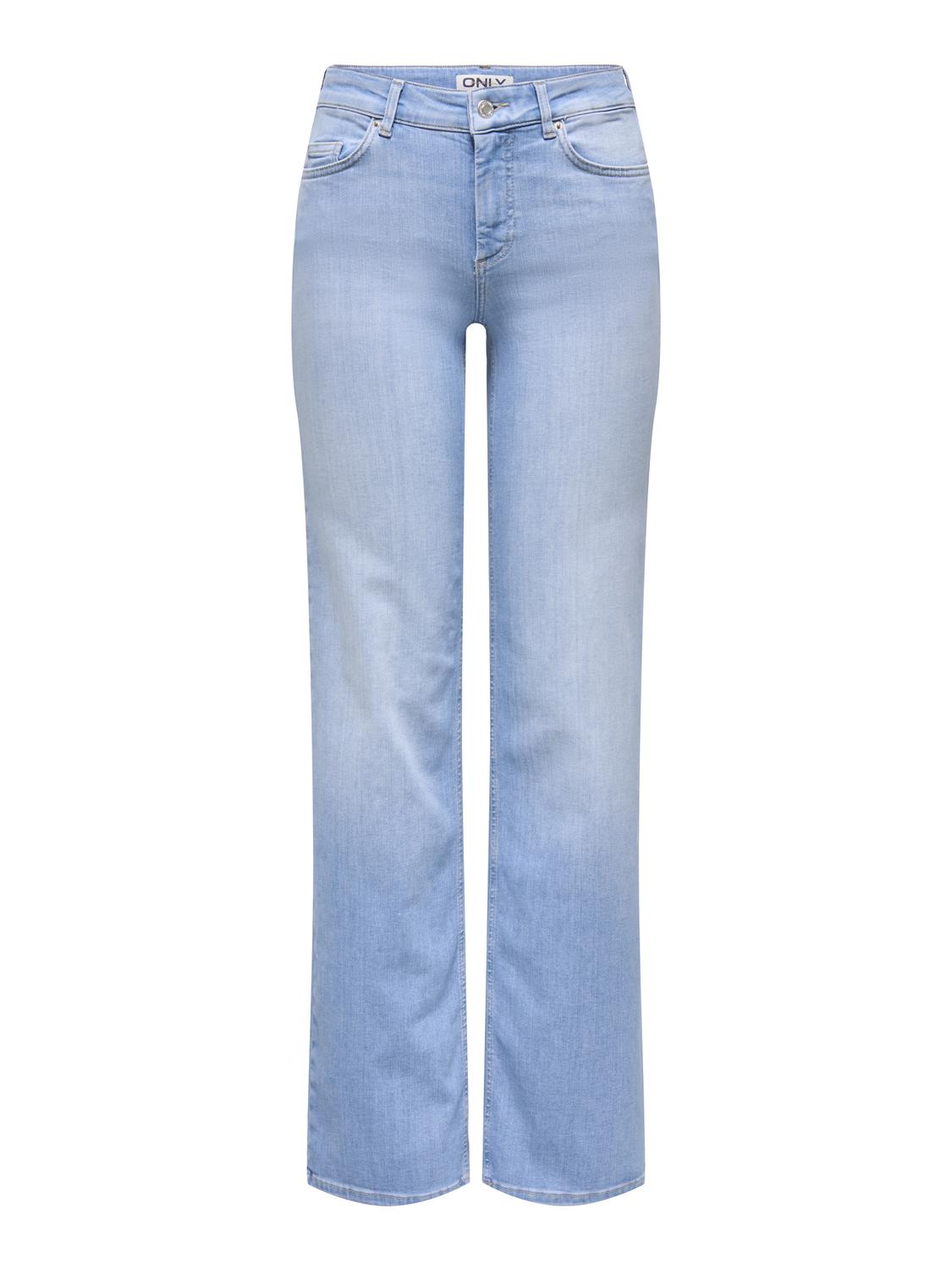 Blush Mid Straight Light Blue Denim