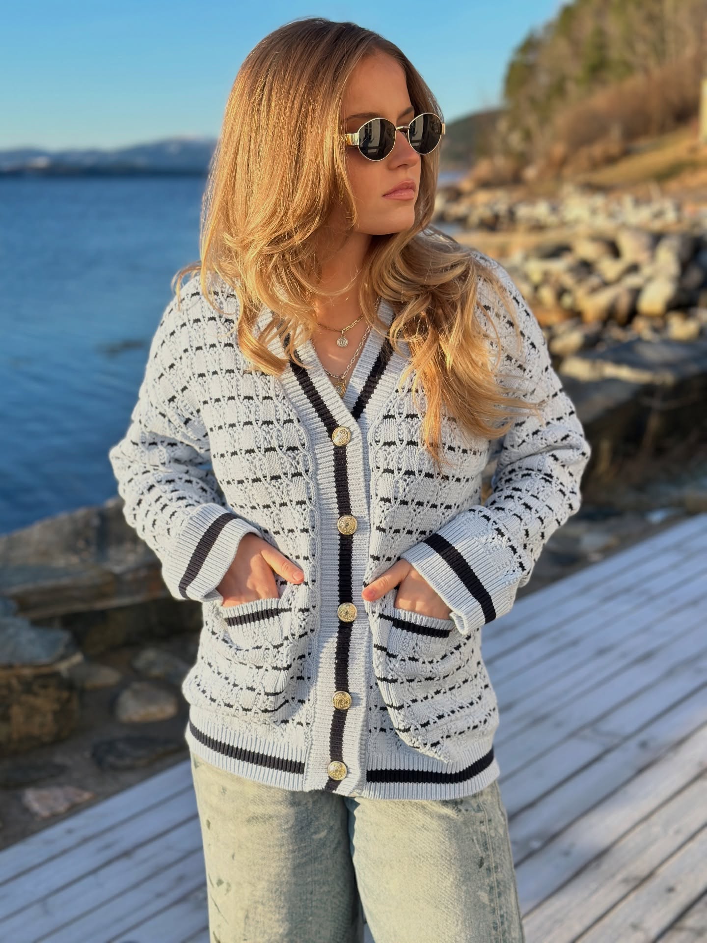 Nyhet fra Y.A.S: Atica cardigan med stilige kontraster